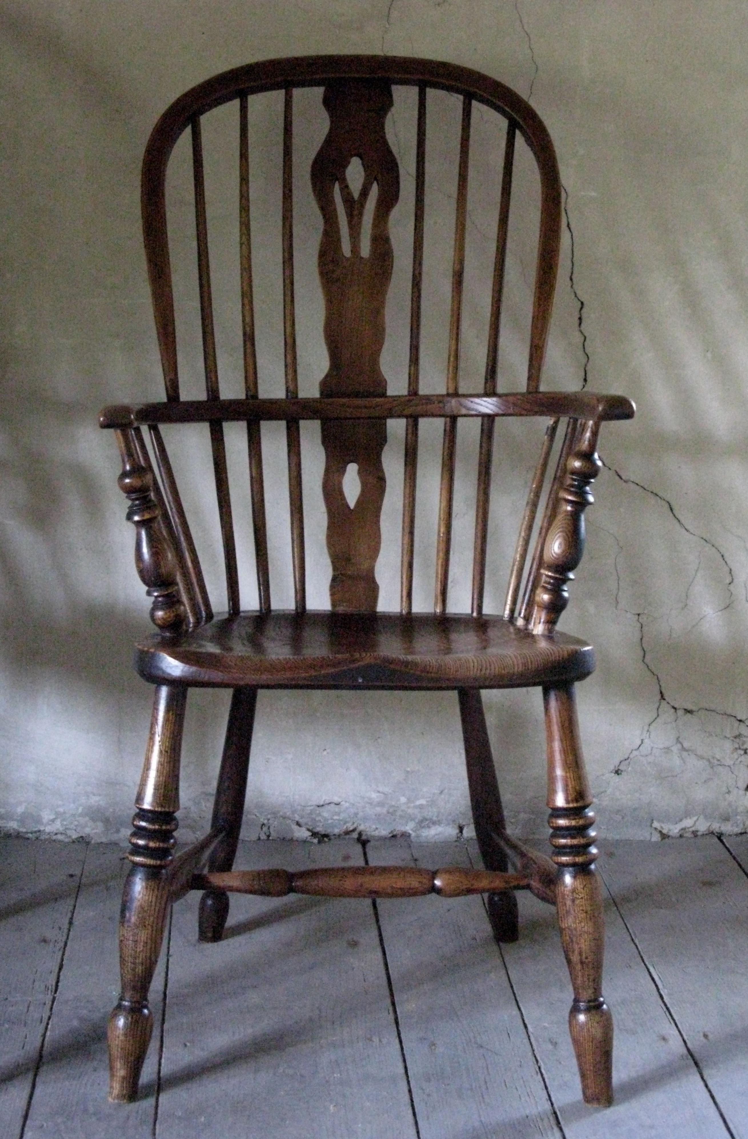 Country Set of 6 Windsor Dining Chairs, English, Antique Dining Chairs, Oak Chairs