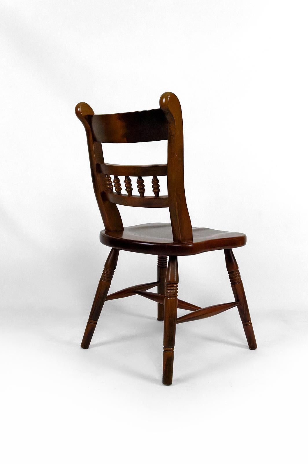 Satz von 6 „Windsor“ / Western / Cowboy-Stühlen aus Buche in Buche, um 1970 (Holz) im Angebot