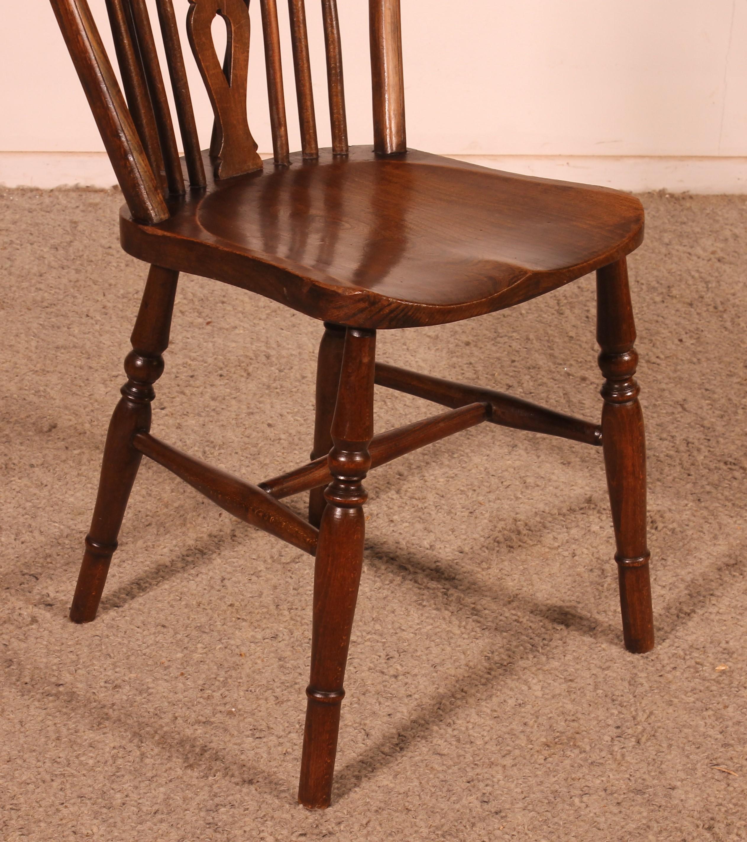 Set Of 6 Windsor Wheelback Chairs For Sale 1