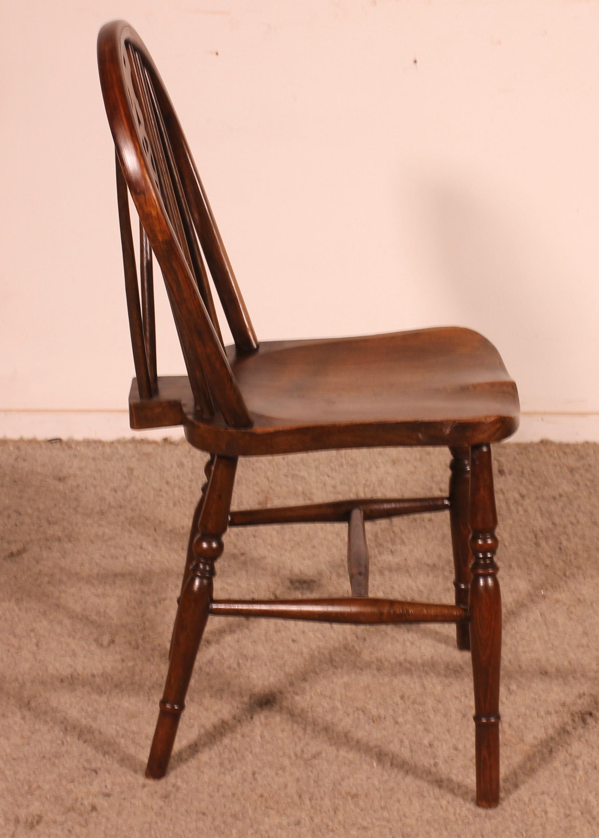 Set Of 6 Windsor Wheelback Chairs For Sale 2
