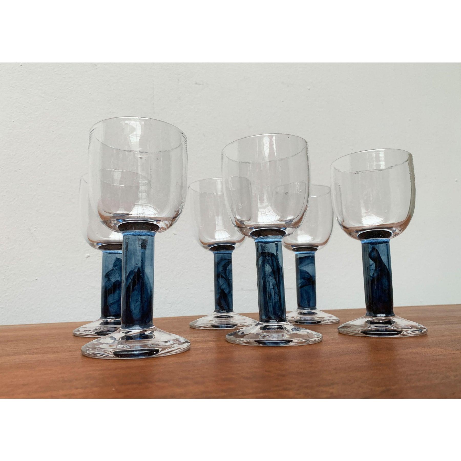 Set of 6 Wine Glasses by Regina Kaufmann for Glashagen Hütte For Sale 6