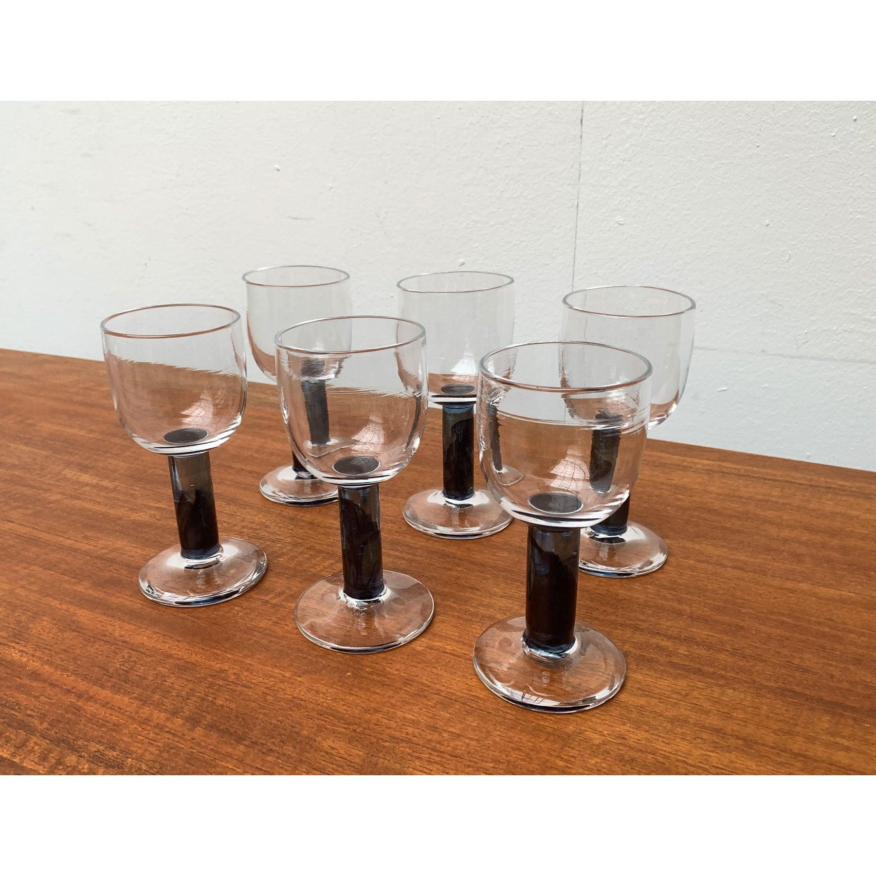 Set of 6 Wine Glasses by Regina Kaufmann for Glashagen Hütte For Sale 1