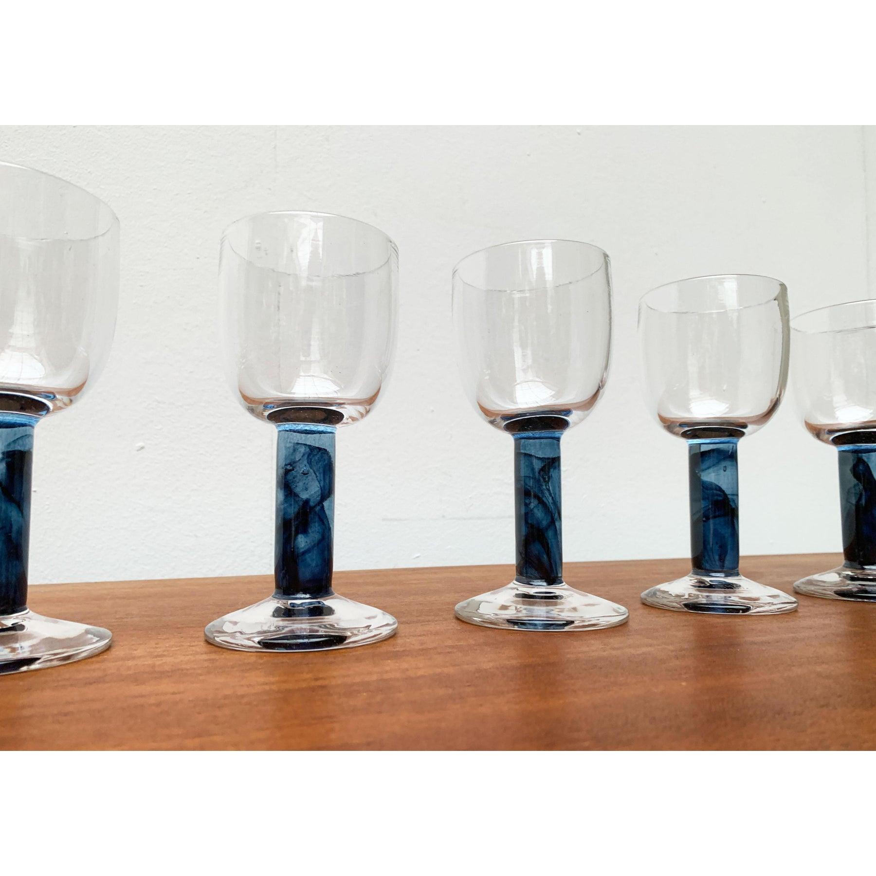Set of 6 Wine Glasses by Regina Kaufmann for Glashagen Hütte For Sale 3