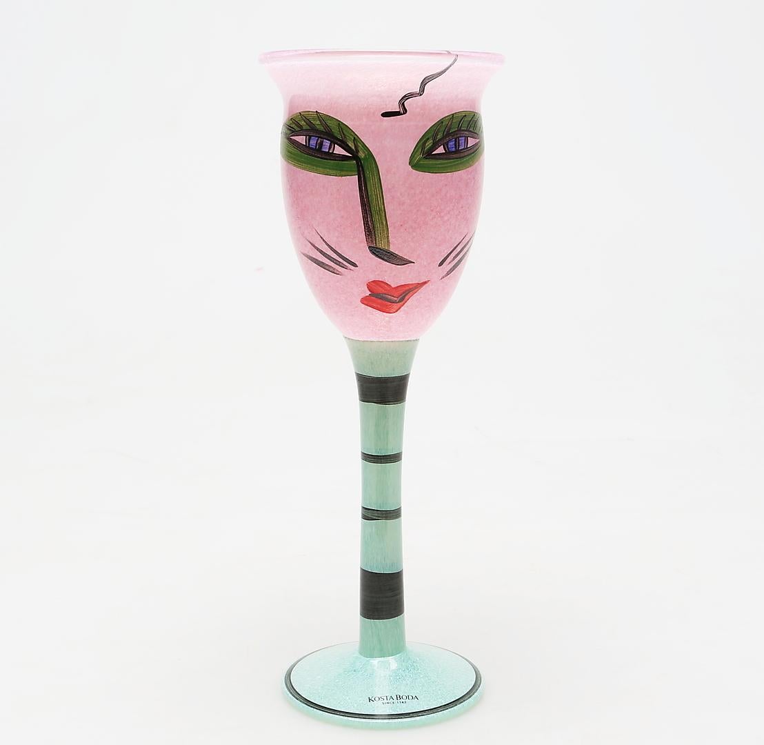 Set von 6 Weingläsern „Open mind“ von Ulrica Hydman Vallien für Kosta Boda (Moderne) im Angebot