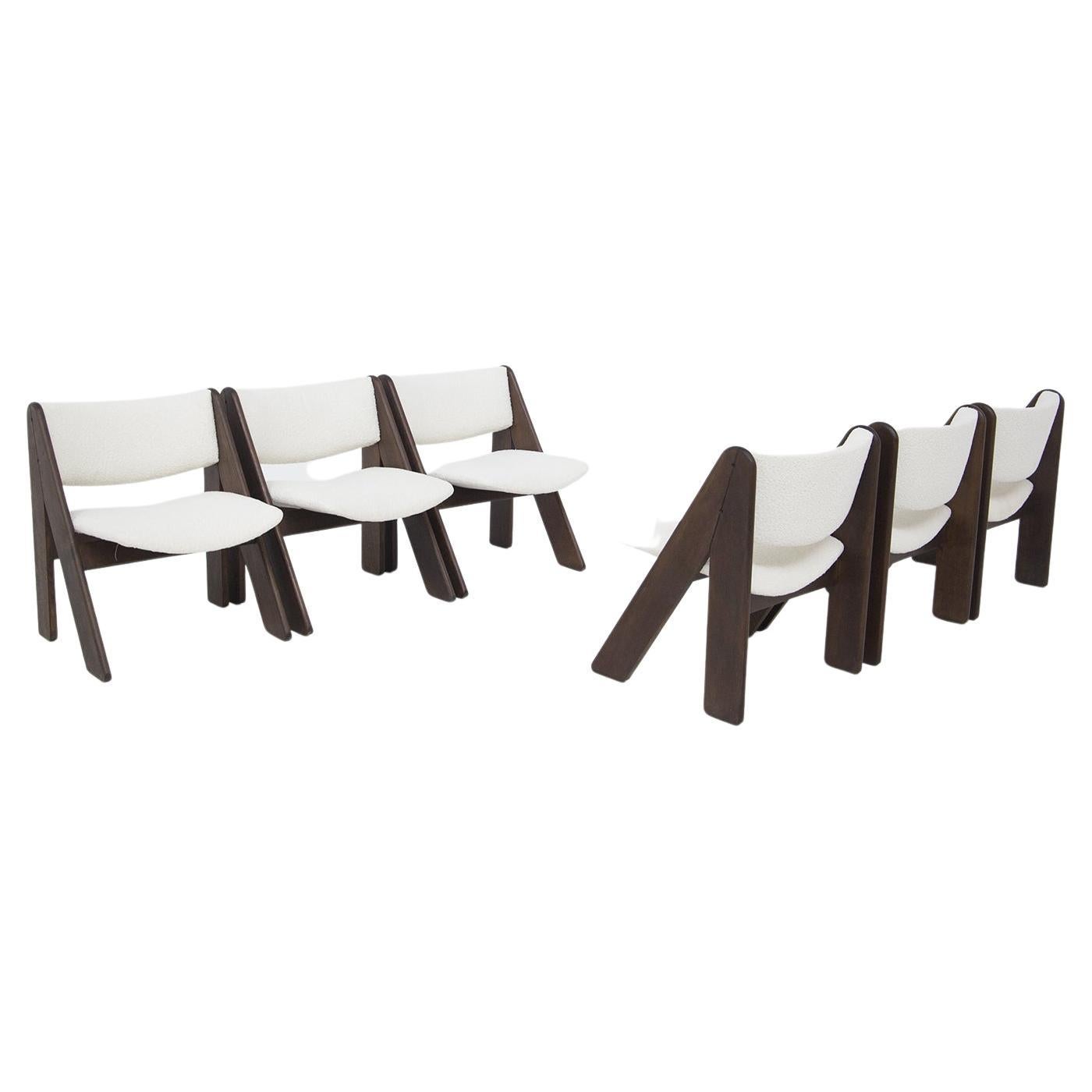 Set of 6 Wooden Chairs by Gigi Sabadin for Stilwood