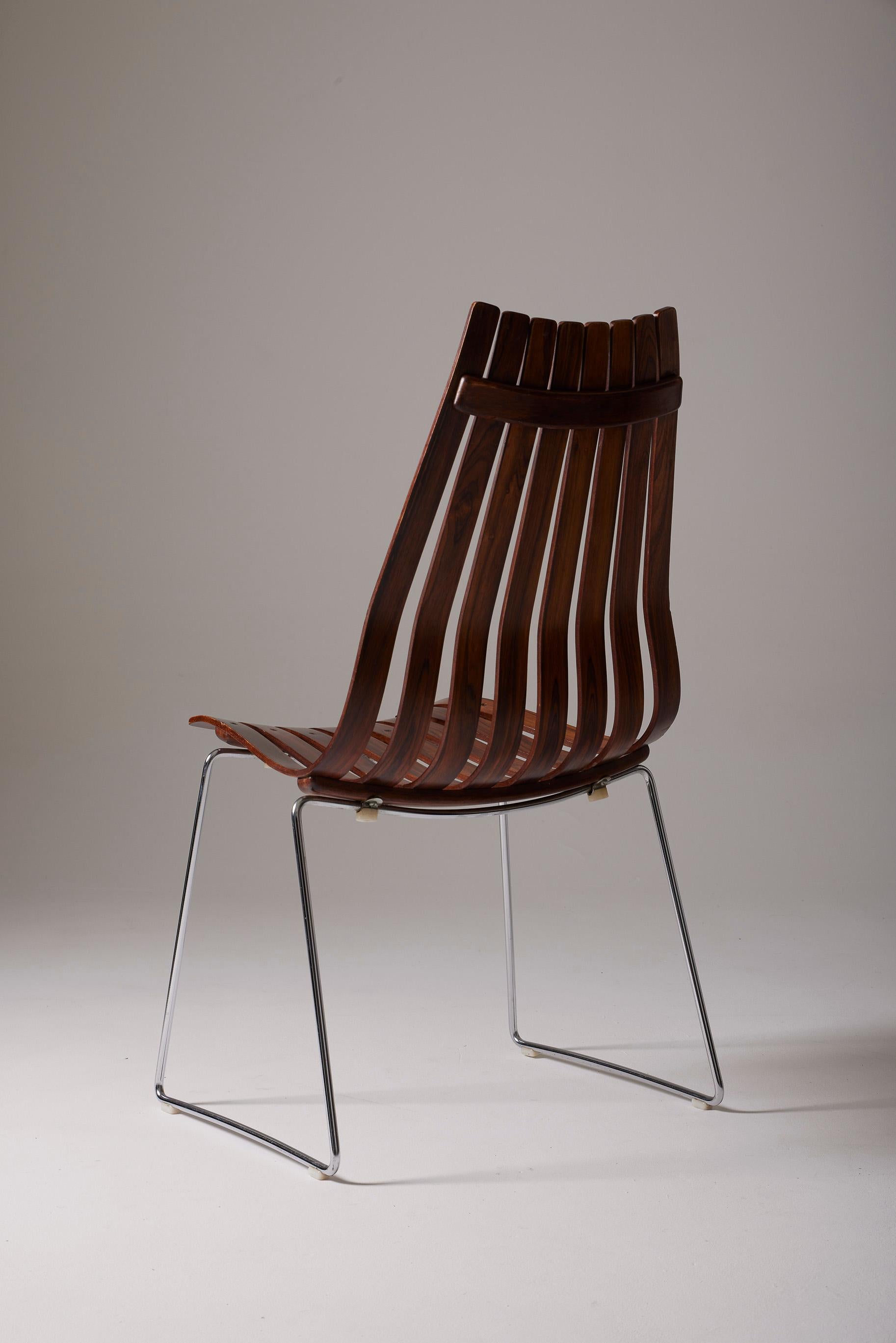  Ensemble de 6 chaises en bois de Hans Brattrud en vente 15