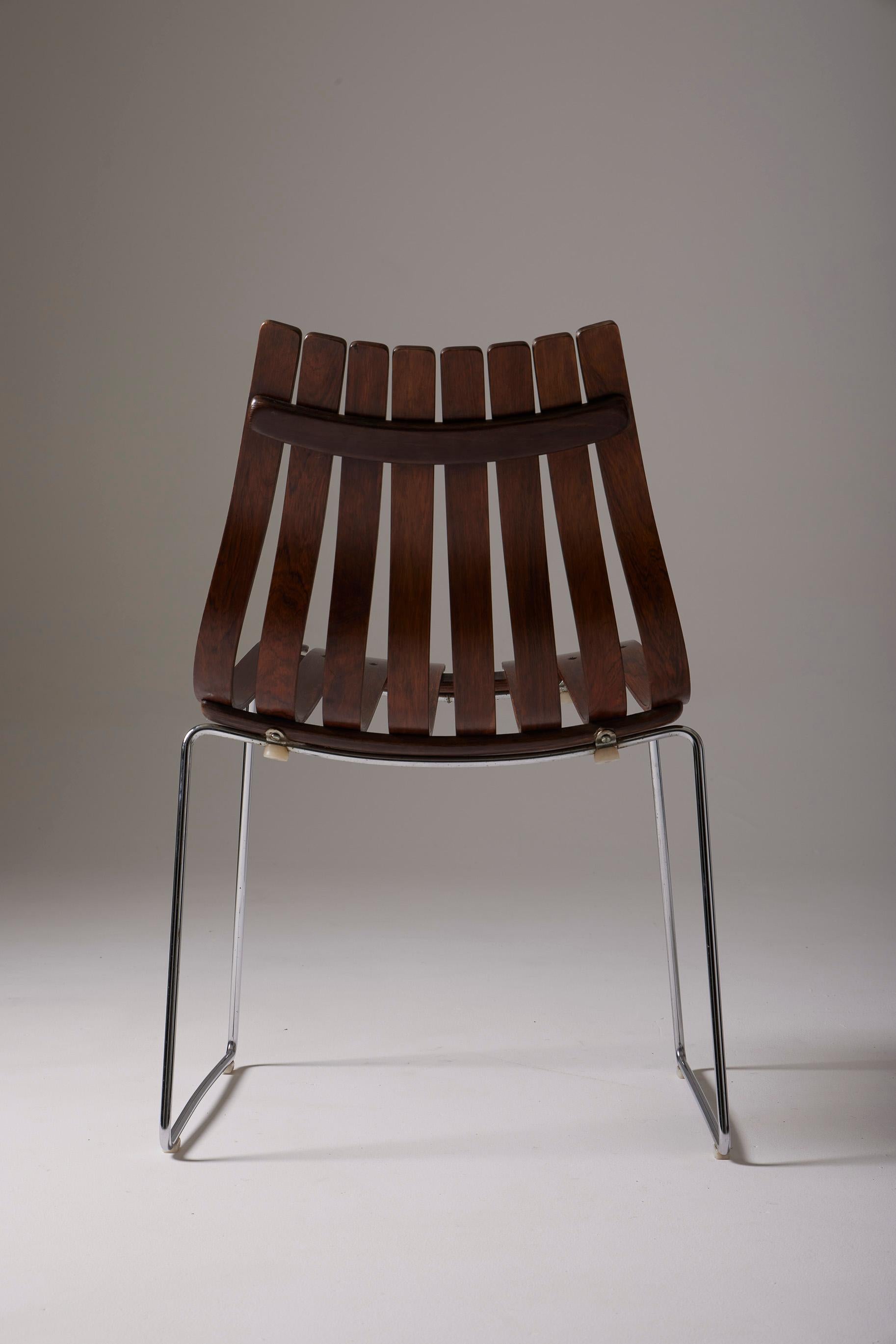  Ensemble de 6 chaises en bois de Hans Brattrud en vente 4