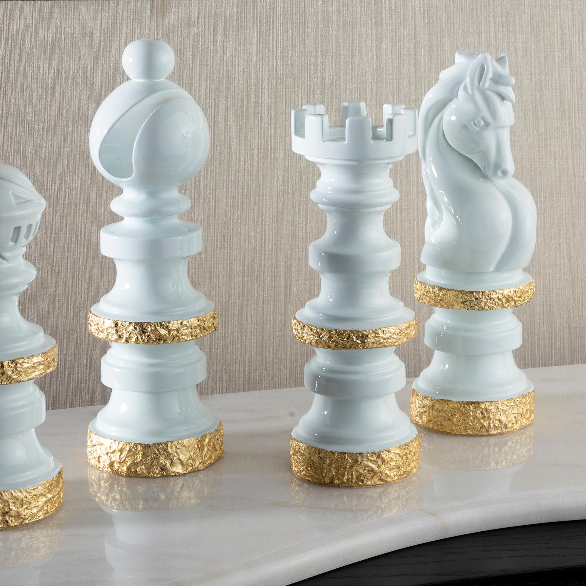 Moderno Set di 6 pezzi di scacchi in legno, Wood Wood, fatti a mano in Portogallo da Lusitanus Home in vendita