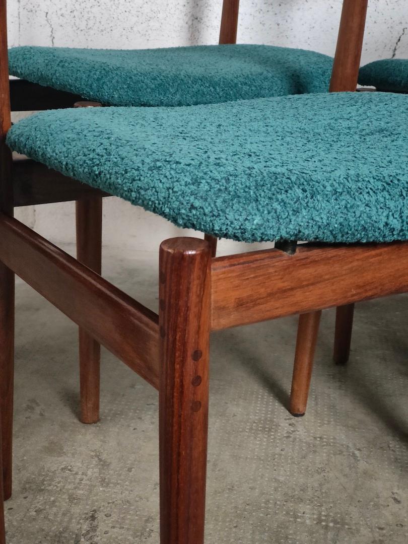 Mid-Century Modern Ensemble de 6 chaises de salle à manger en bois 107 modèle de Gianfranco Frattini pour Cassina, années 60 en vente