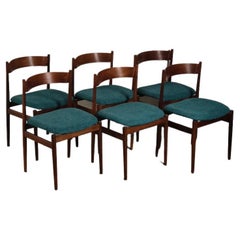 Set of 6 Wooden Dining Chairs 107 Model by Gianfranco Frattini for Cassina 60s