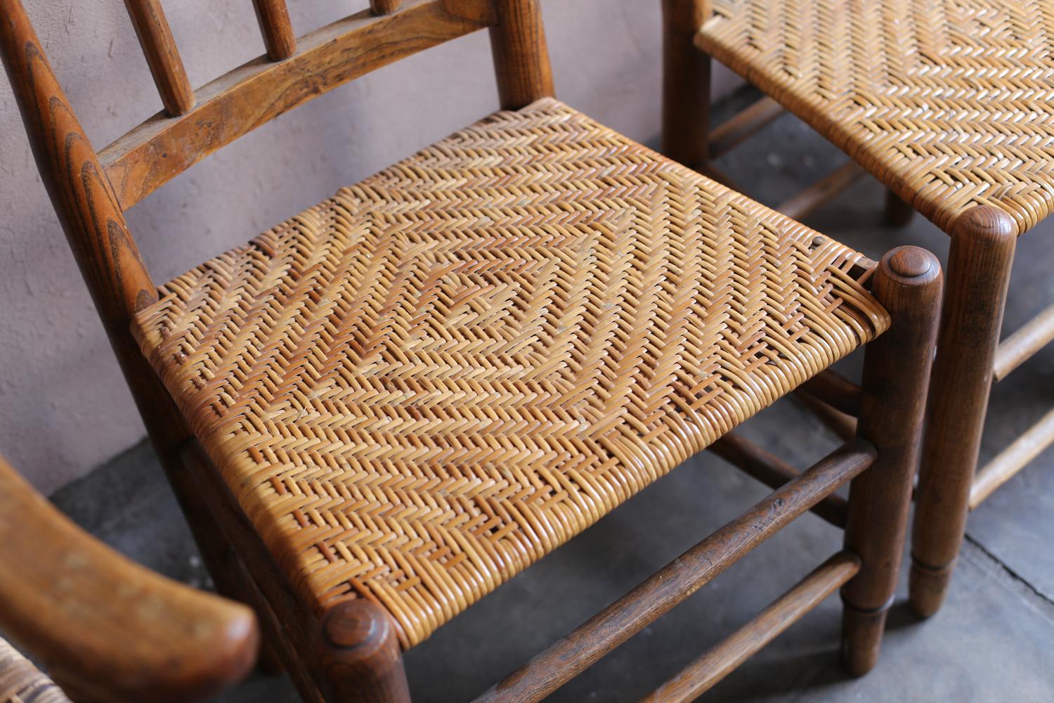 Falegnameria Set di 6 sedie folkloristiche in legno in vendita