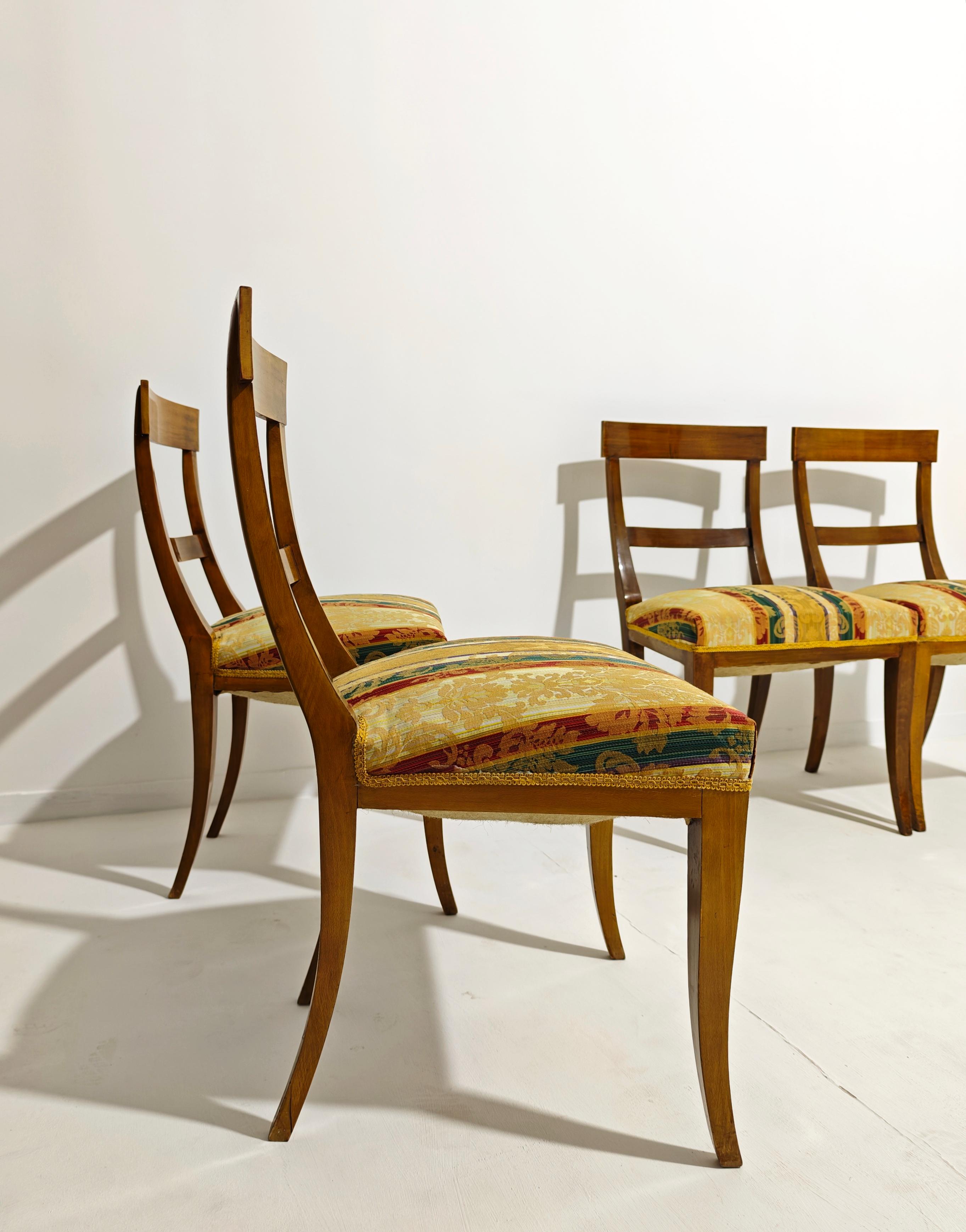 Set of 6 Wooden Gondola Chairs From the Early 19th Century For Sale 1