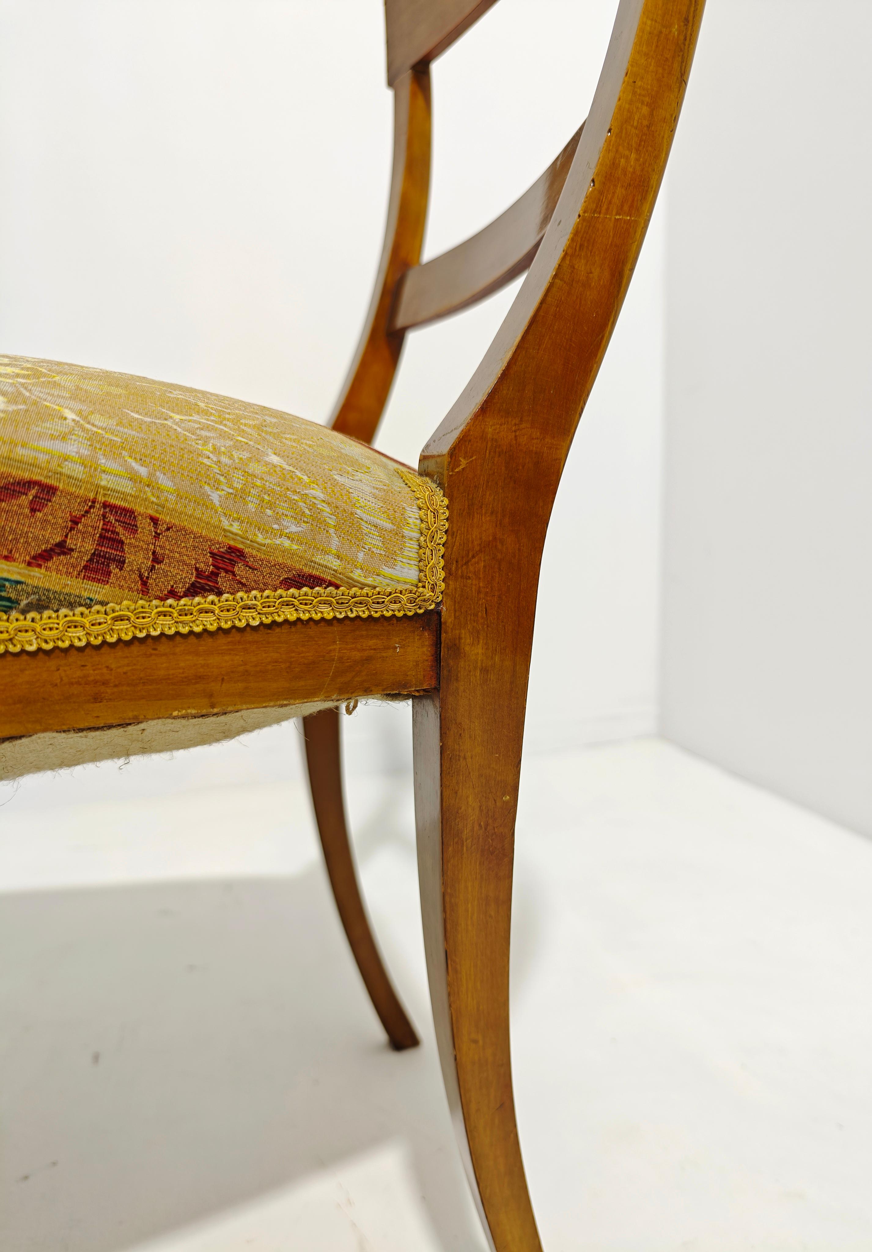 Set of 6 Wooden Gondola Chairs From the Early 19th Century For Sale 3
