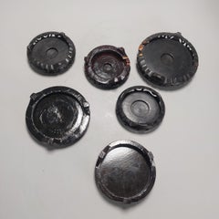 Set of 6 Wooden Stands for Chinese or Japanese Antique Porcelain, 19th/20th C