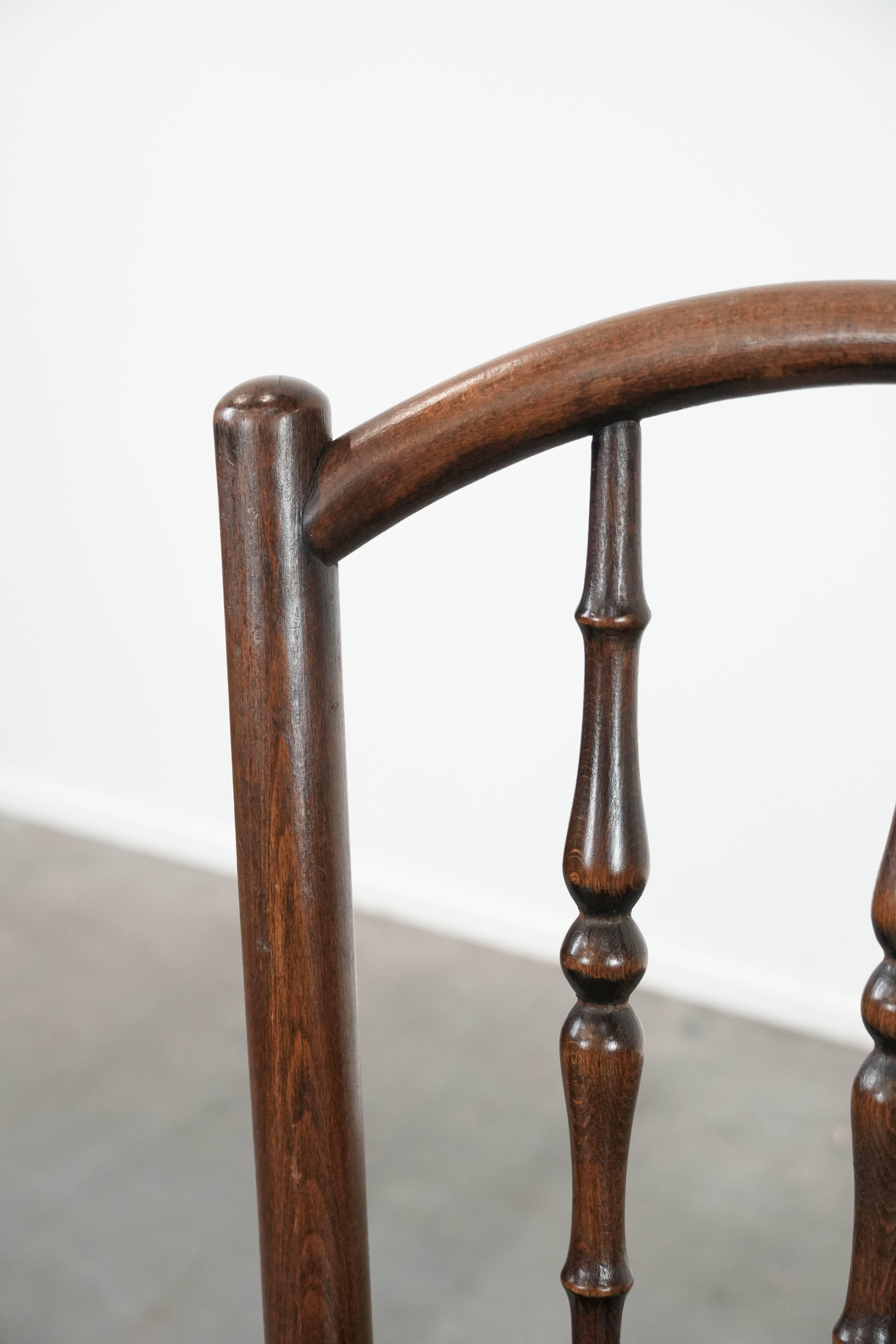 Set of 6 wooden vintage bistro chairs by Jacob & Josef Kohn Wien im Angebot 4