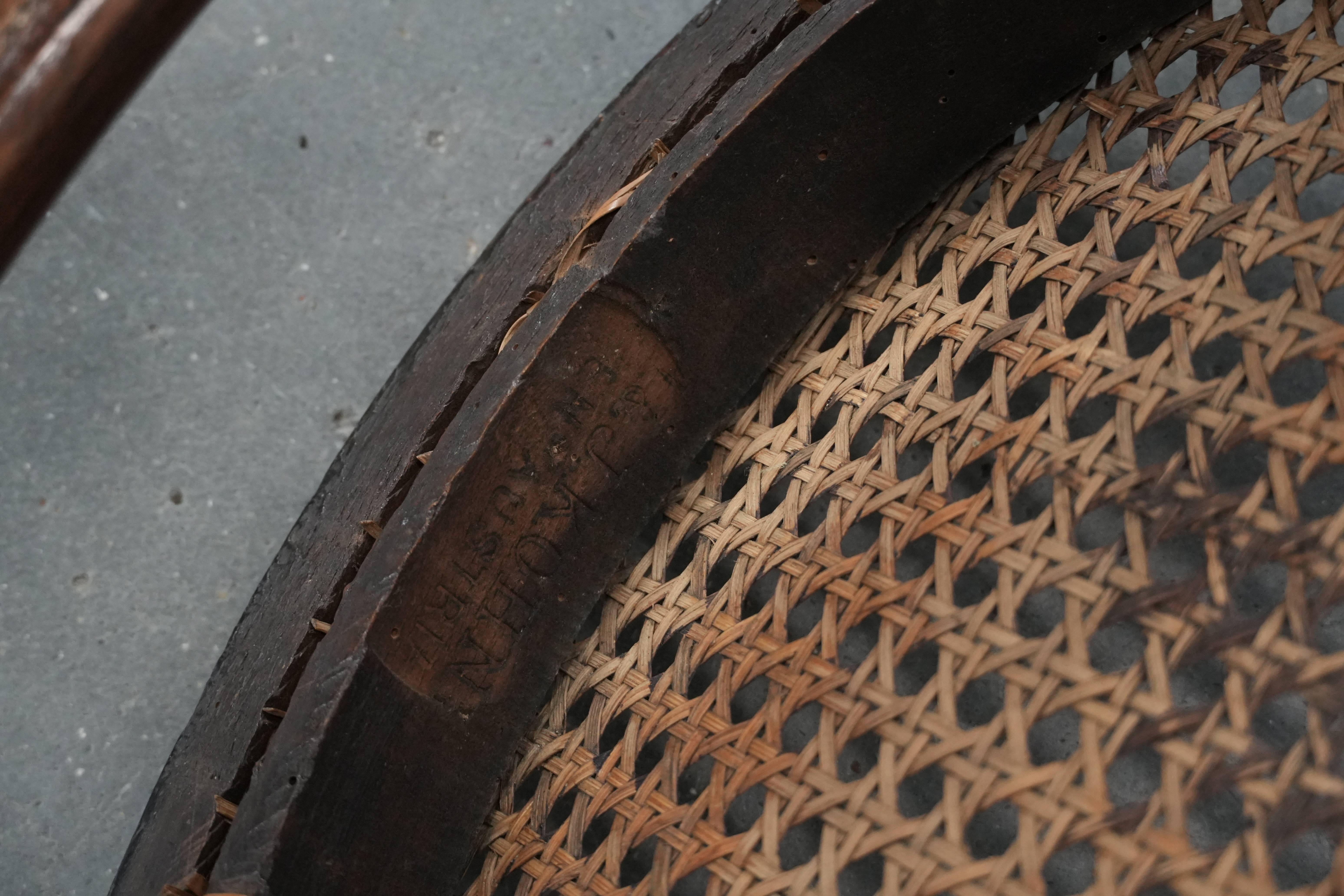 Set of 6 wooden vintage bistro chairs by Jacob & Josef Kohn Wien im Angebot 9