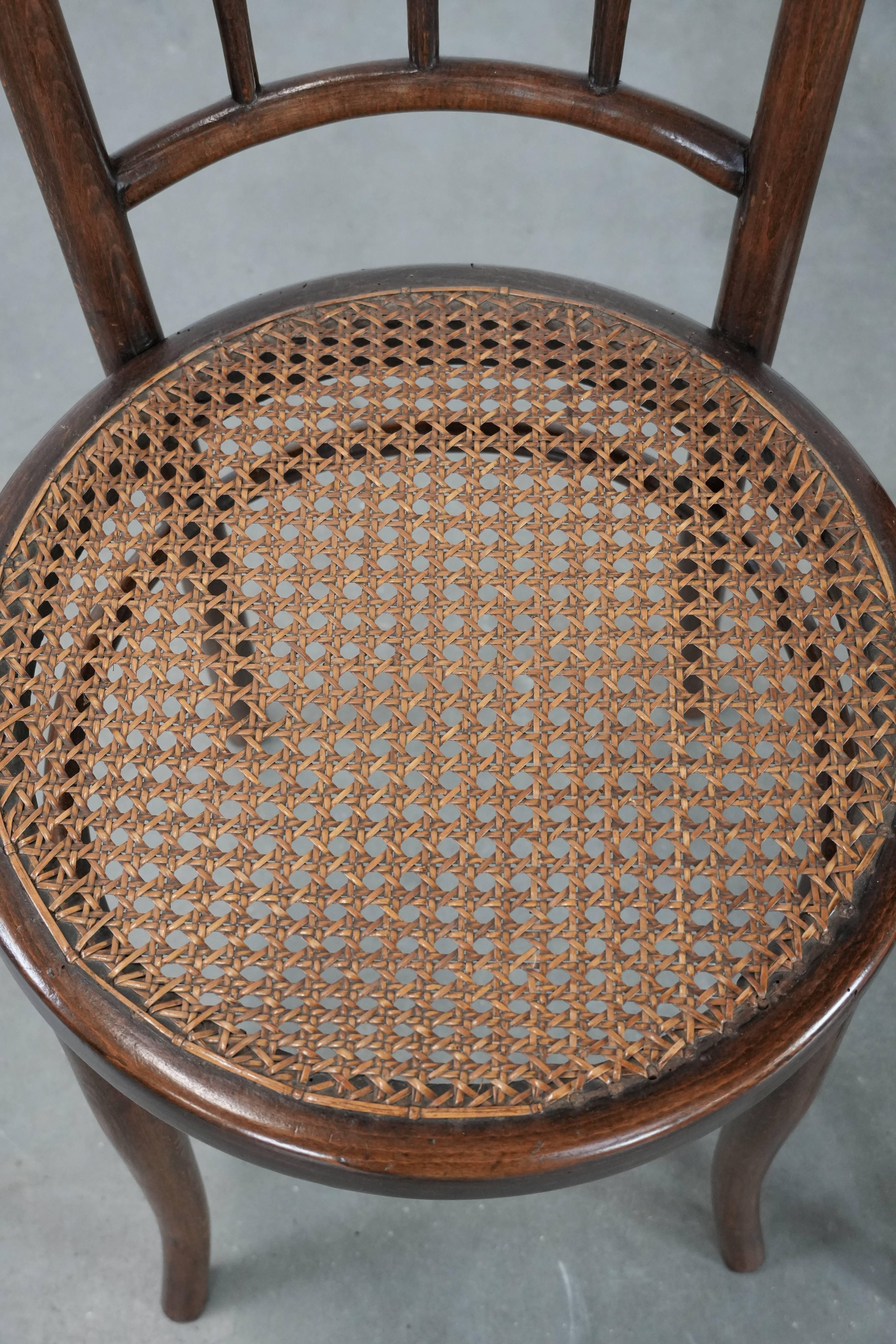 Set of 6 wooden vintage bistro chairs by Jacob & Josef Kohn Wien im Angebot 1