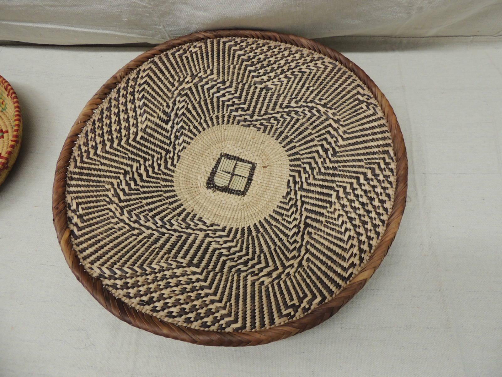 Bohemian Set of '6' Woven Decorative Gallery Wall Woven Baskets