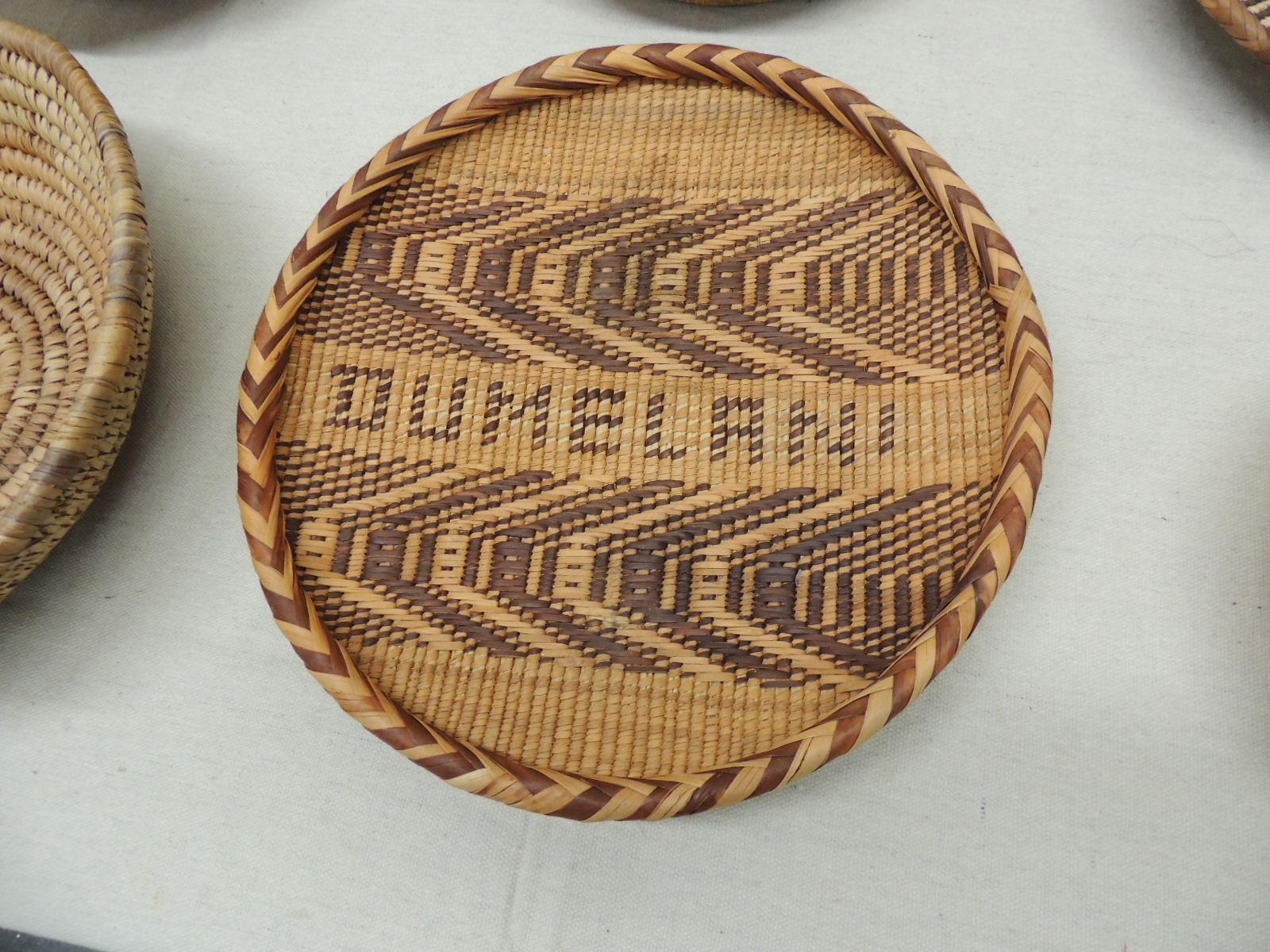 Asian Set of '6' Woven Decorative Gallery Wall Woven Baskets