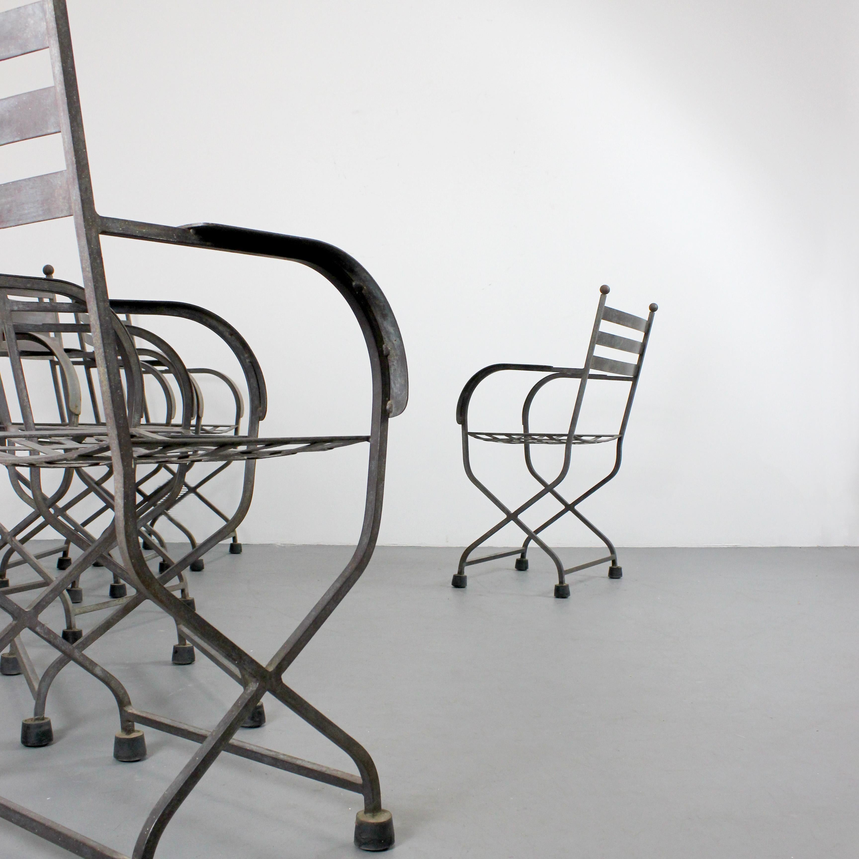 Ferro Set di 6 sedie in ferro battuto - 1970 circa - Spagna in vendita