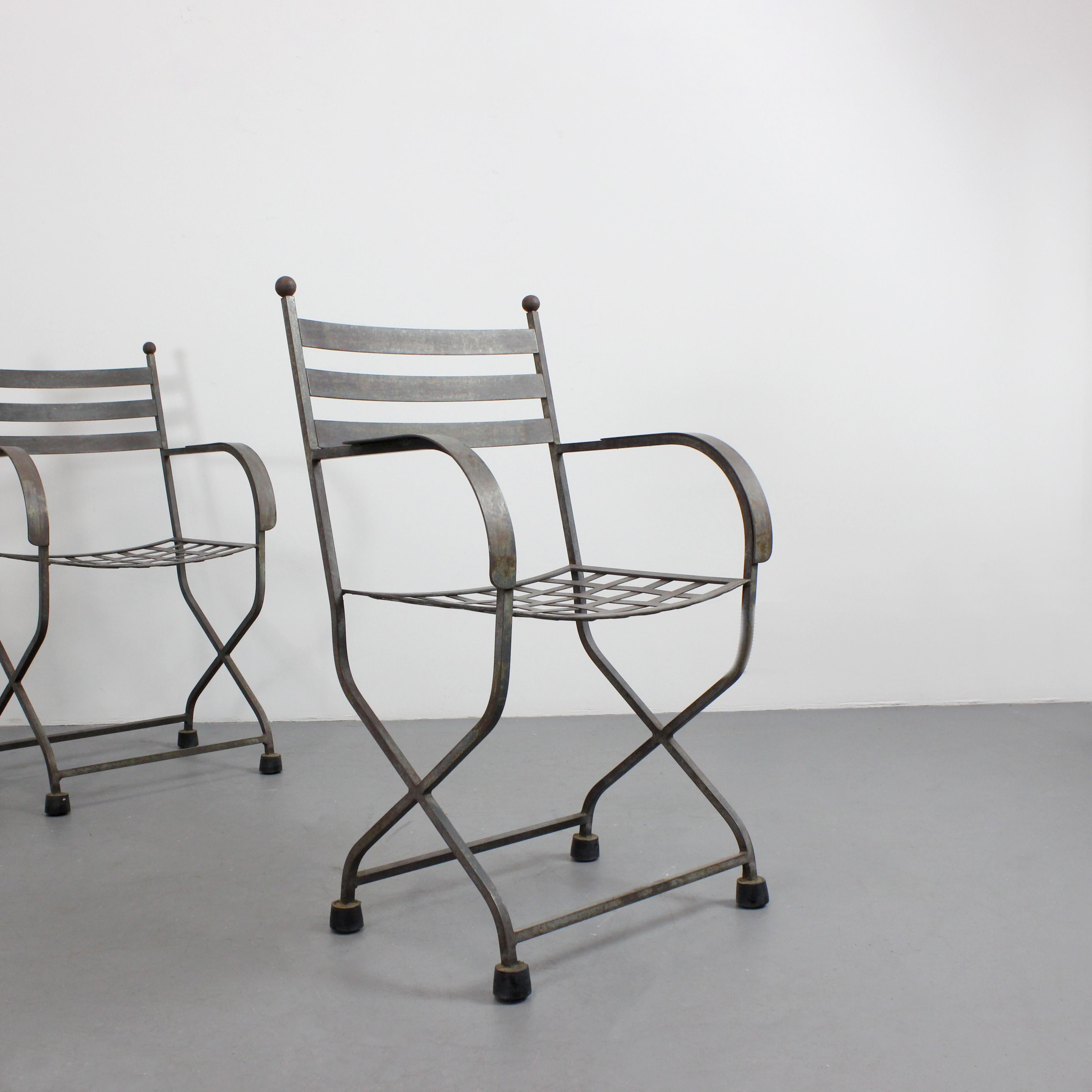 Set di 6 sedie in ferro battuto - 1970 circa - Spagna in vendita 3