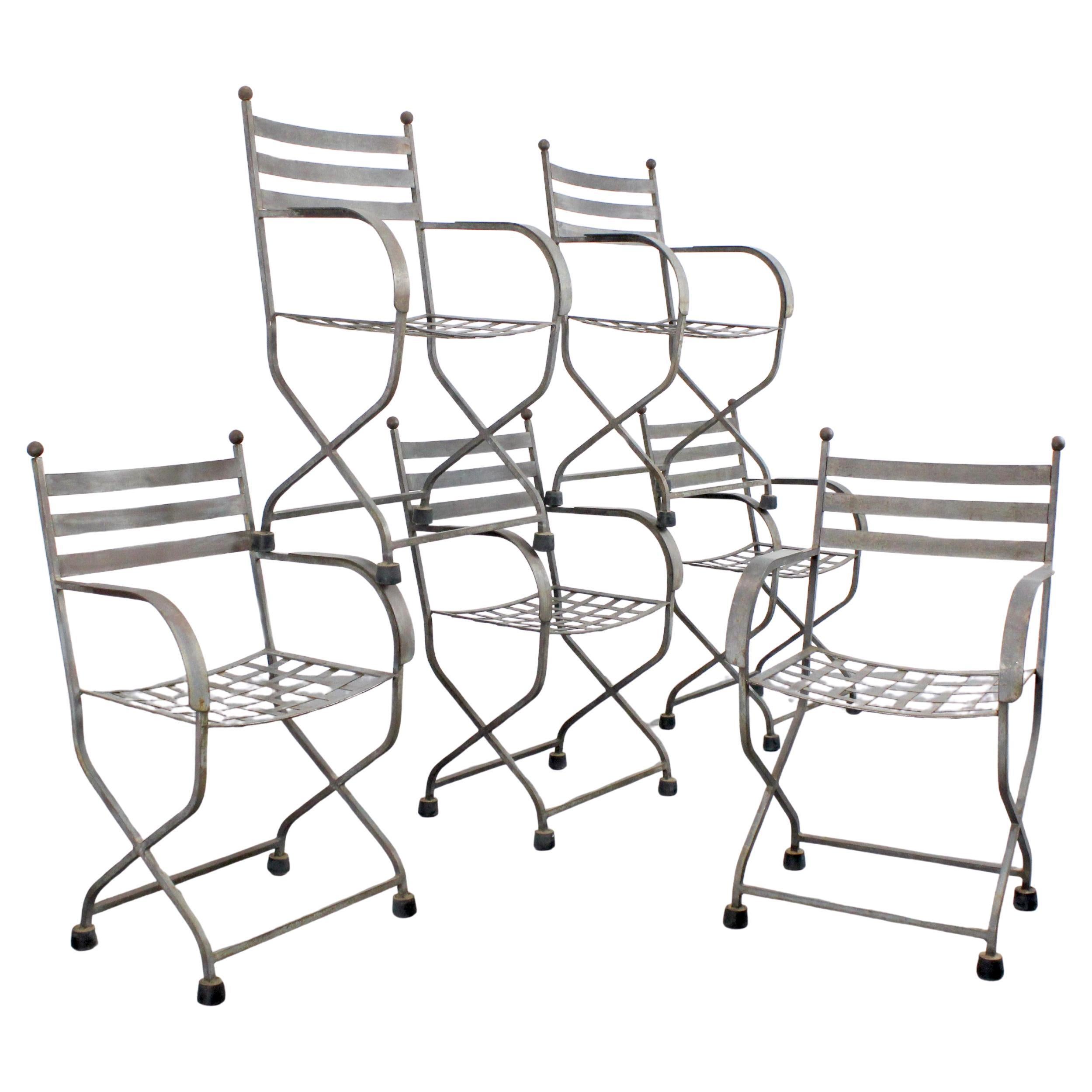 Set di 6 sedie in ferro battuto - 1970 circa - Spagna in vendita