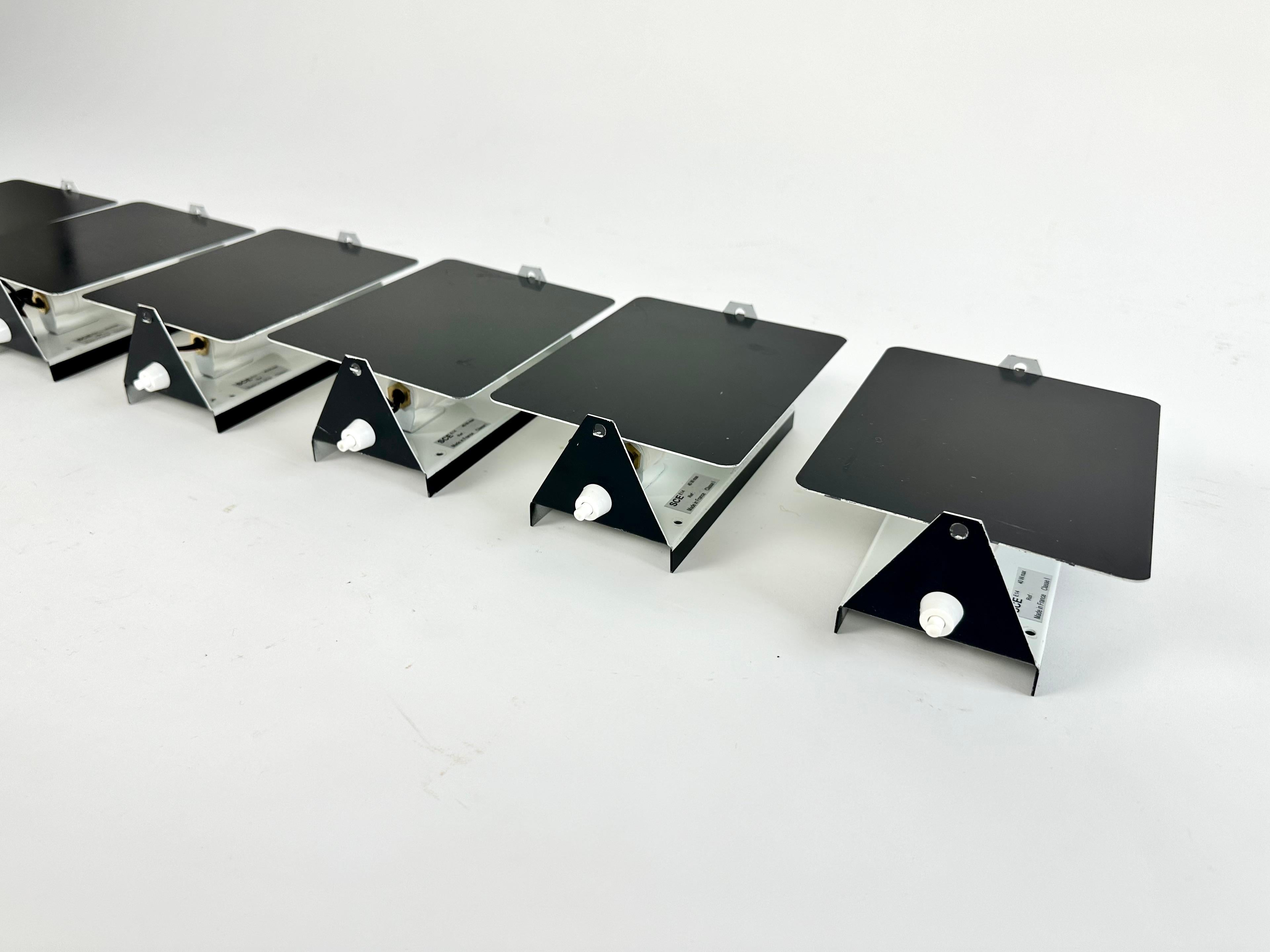 Set of 6 x CP1 wall lights from Les Arcs, Charlotte Perriand, France 1960-70 For Sale 3