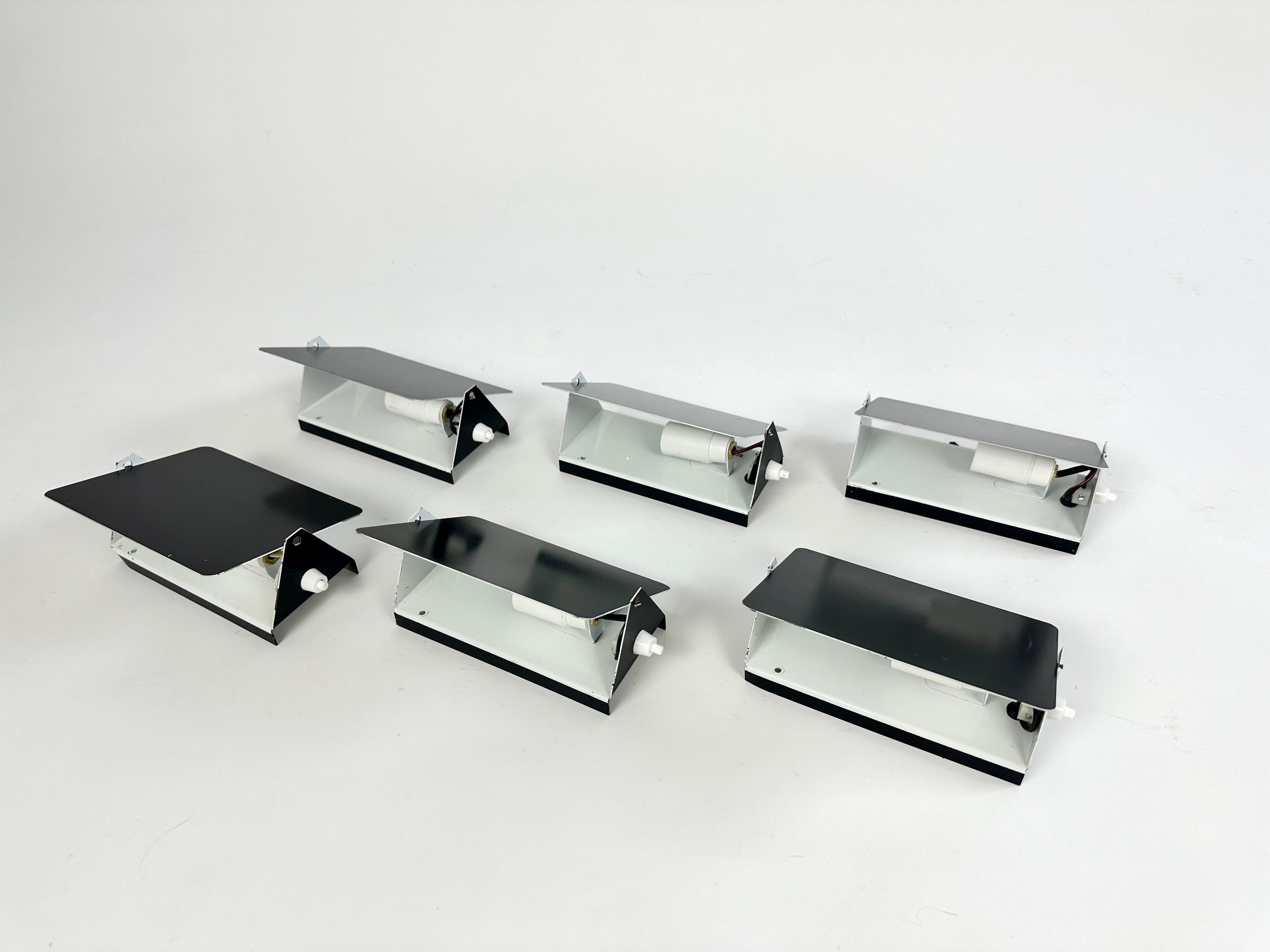 Set of 6 x CP1 wall lights from Les Arcs, Charlotte Perriand, France 1960-70 In Good Condition For Sale In Bristol, GB