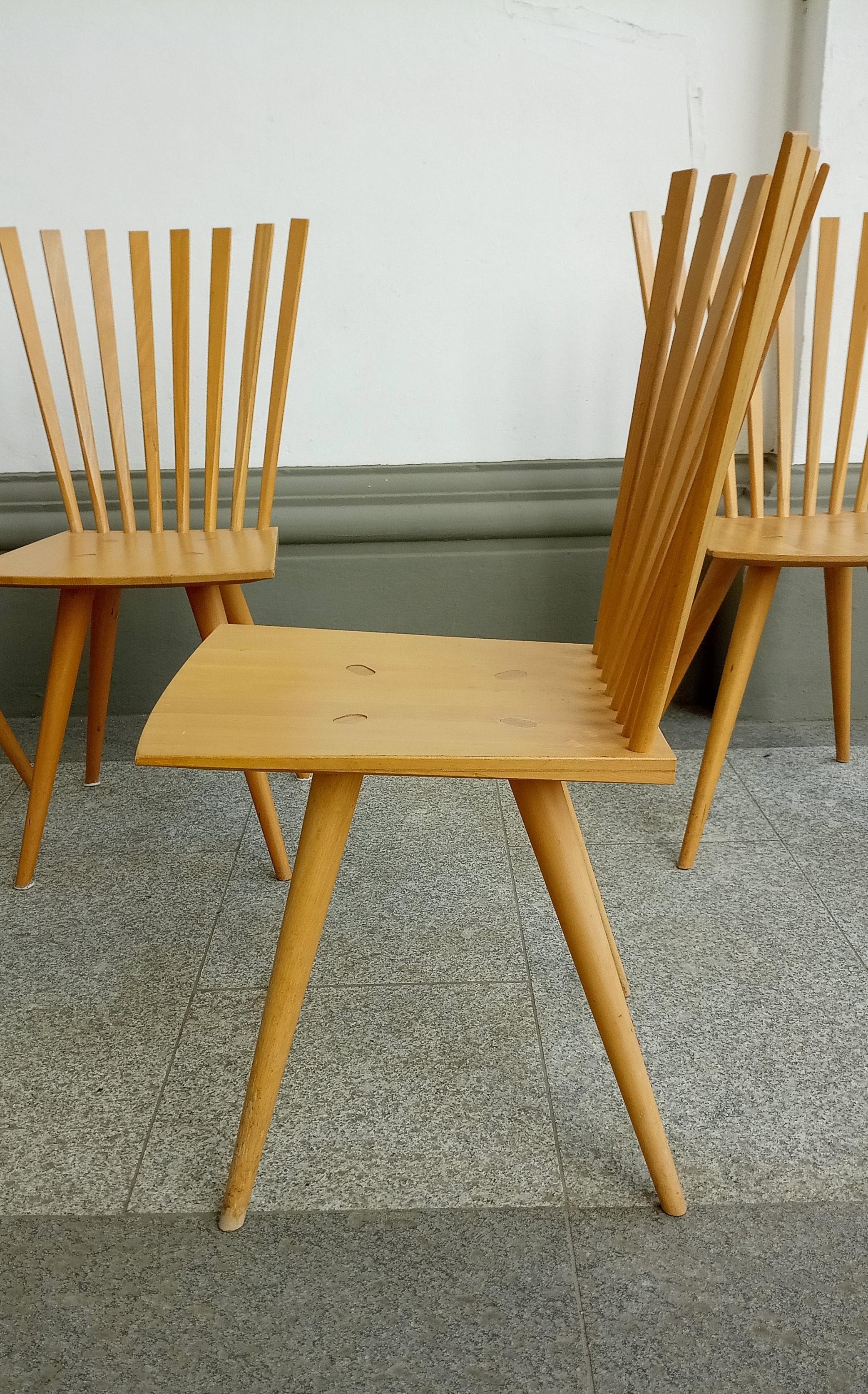 Ensemble de 6 chaises Mikado de Foersom & Hiort -Lorenzen pour Frederica en vente 2
