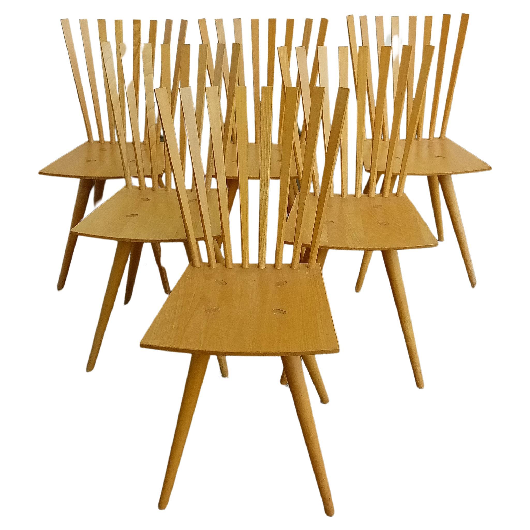 Set of 6 x "Mikado - chairs" by Foersom & Hiort -Lorenzen for Frederica For Sale