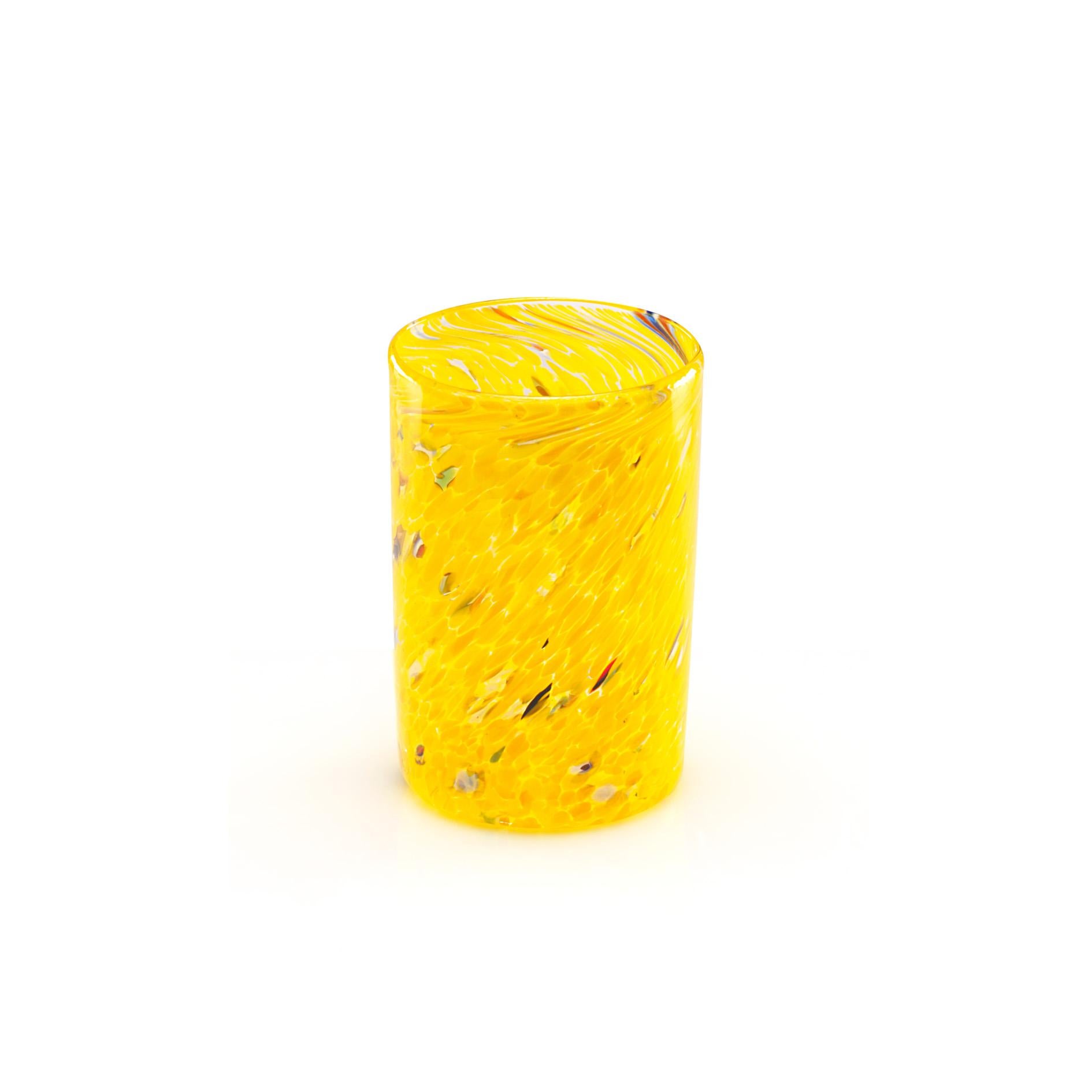 Set von 6 gelben, handgefertigten, einzigartigen Goto-Murano-Getränkegläsern (Handgefertigt) im Angebot