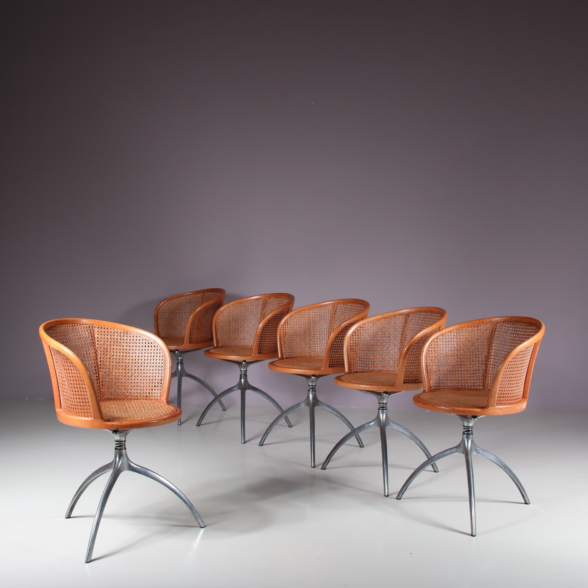Italian Set of 6 “Young Lady” Chairs by Paolo Rizzatto for Alias, Italy 1990