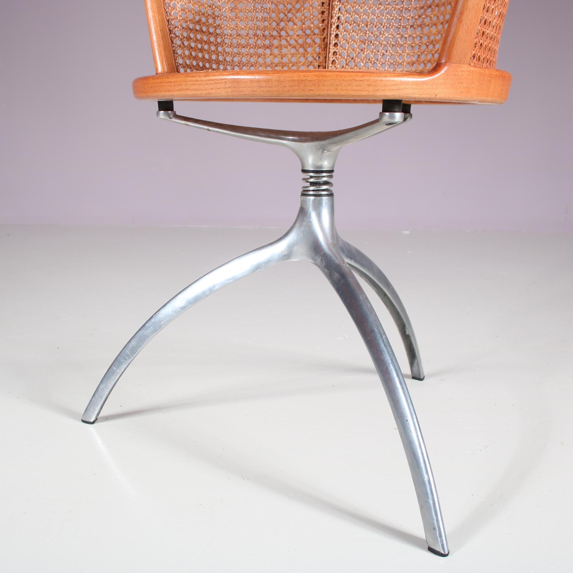 Metal Set of 6 “Young Lady” Chairs by Paolo Rizzatto for Alias, Italy 1990 For Sale