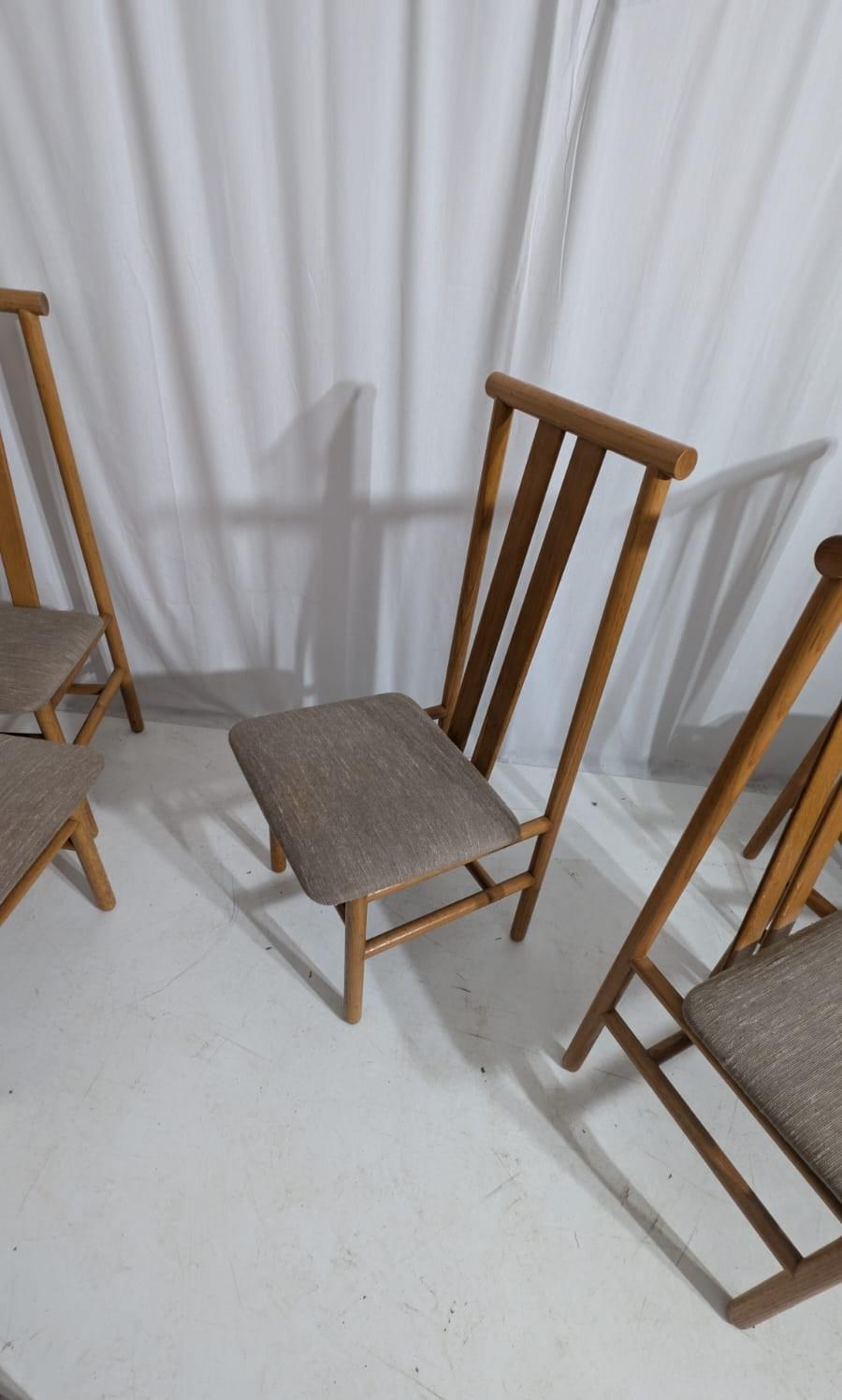 Moderne Set of 6 Zea chairs by Anning Sarian for Tisettanta, 80s en vente