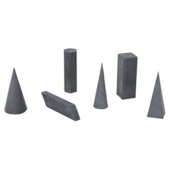 Set of 6 Zinc Geometric Models