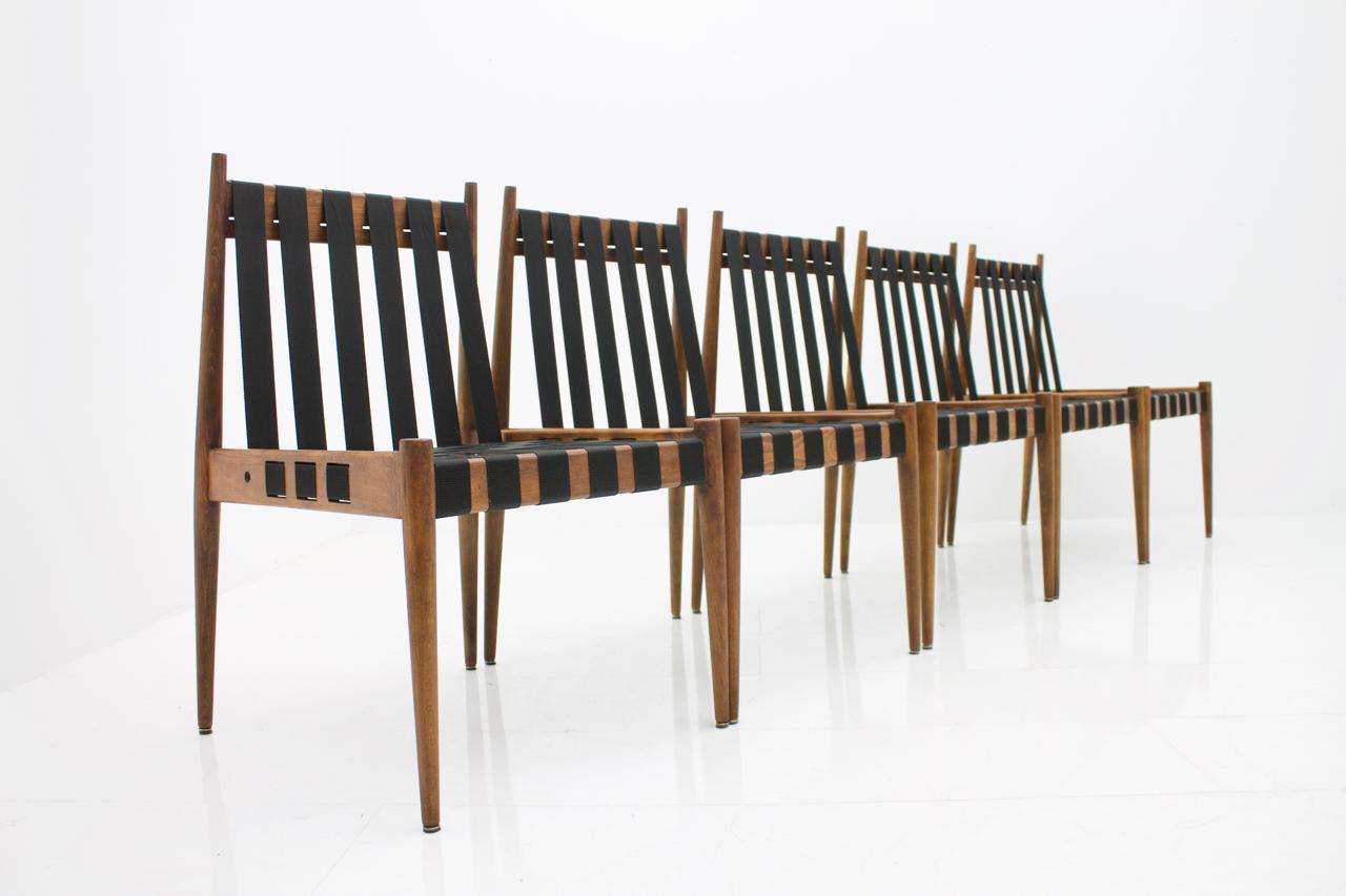Faux Leather Set of 55 Dining Chairs by Egon Eiermann SE 121, Germany, 1964