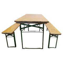 Vintage Set of 6ft Pine Picnic Table and Benches We Have 2 of These Available