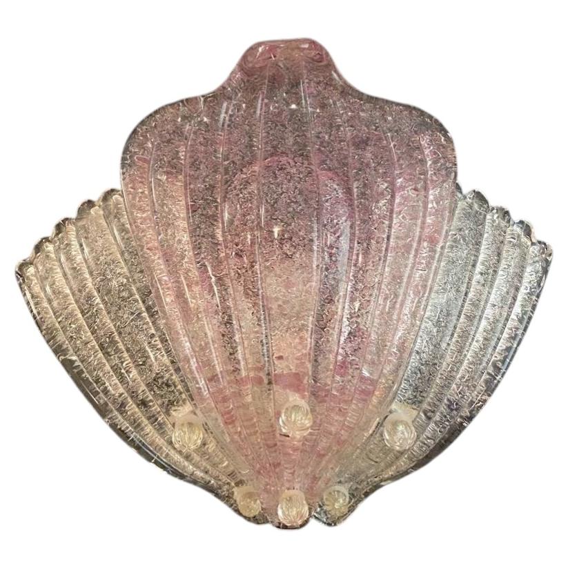 Set of 7 Amethyst and Clear Graniglia Sconces For Sale
