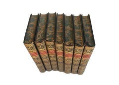 Set of 7 Antique All Leather Volumes of Darblay's Diary
