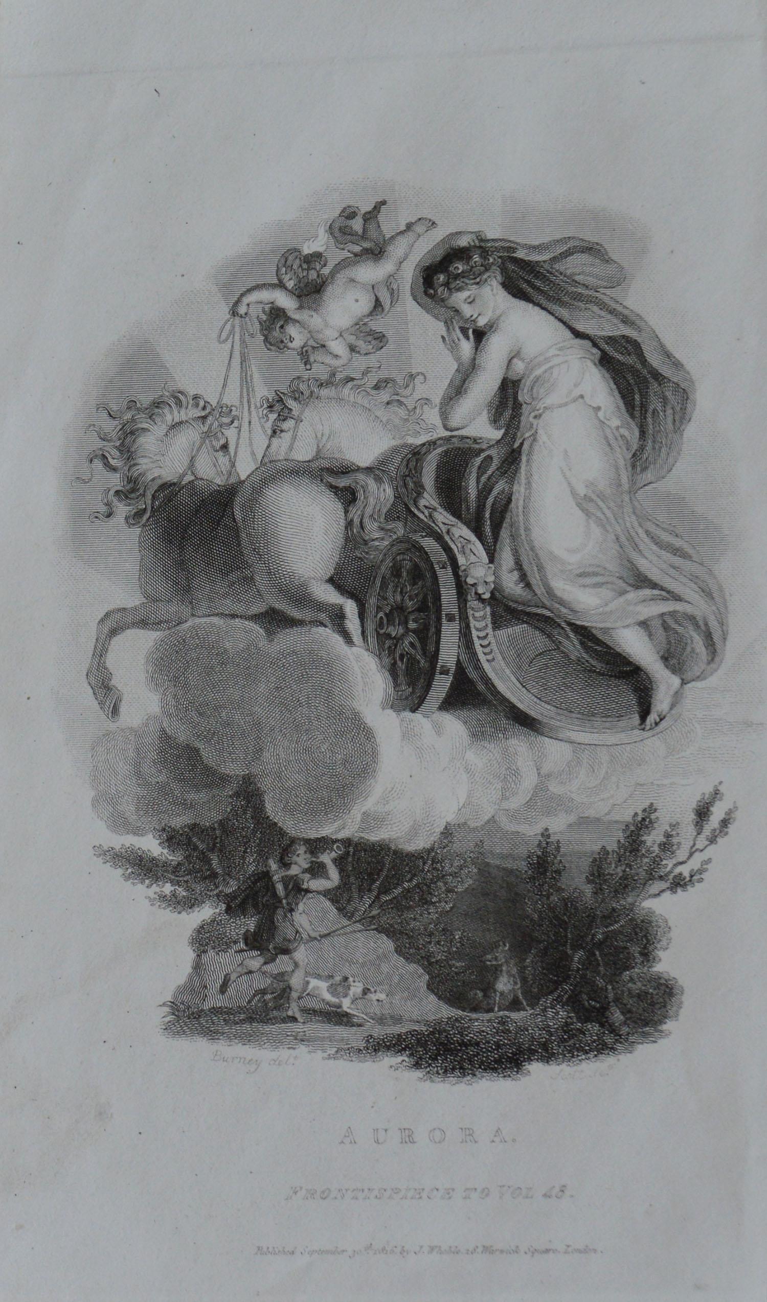 Georgian Set of 7 Antique Allegorical Prints, Greek and Roman Mythology, circa 1820
