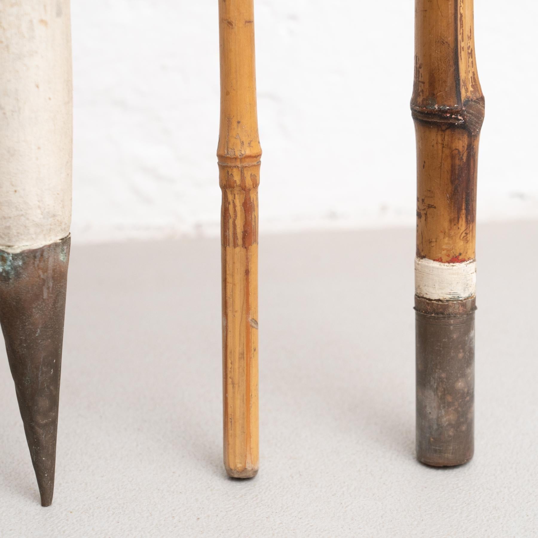 Ensemble de 7 cannes à pêche antiques et Parts One, circa 1900 en vente 9