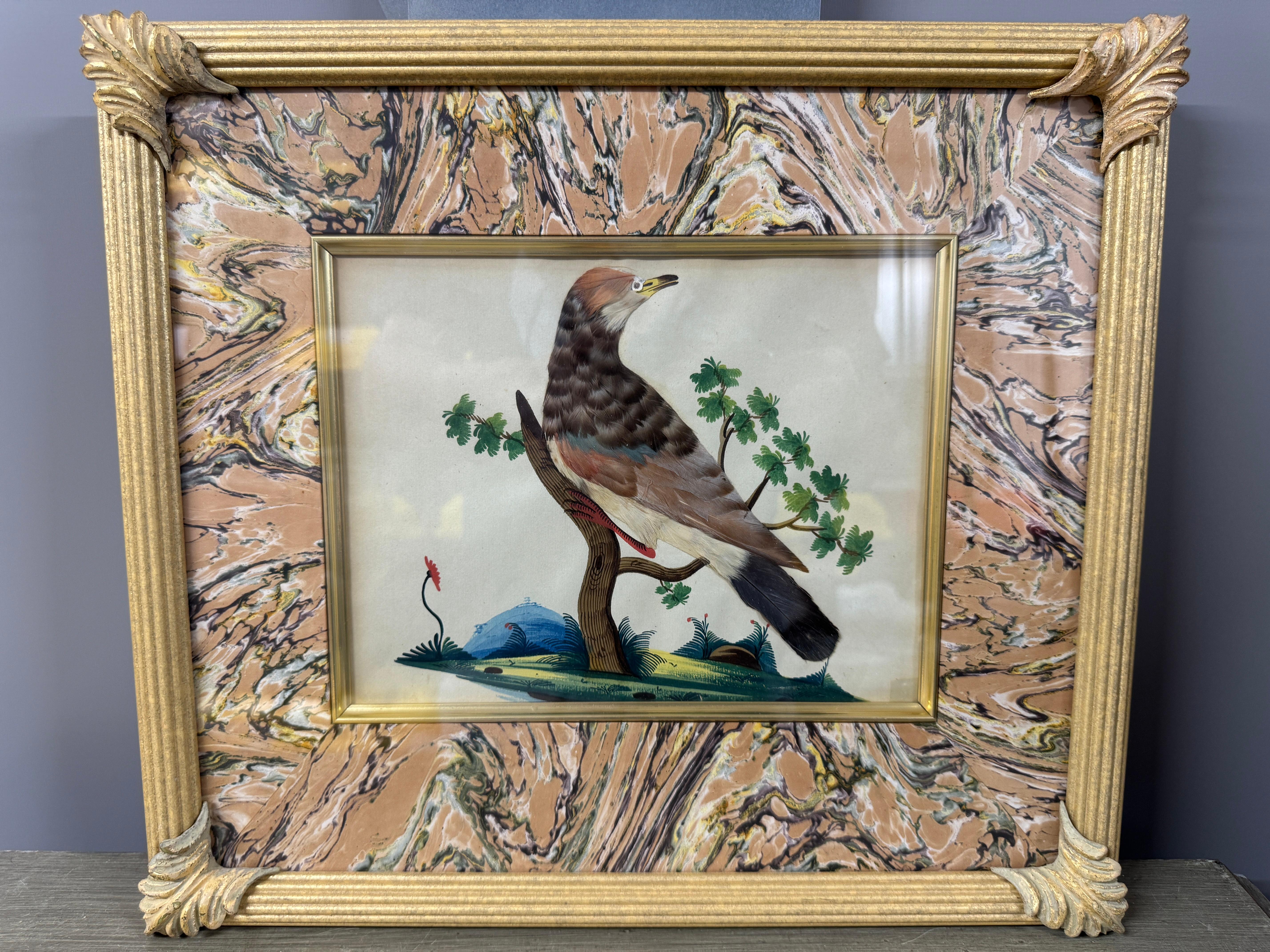 Satz von 7 antiken Aquarell & Feder Vogel Bilder im Angebot 3