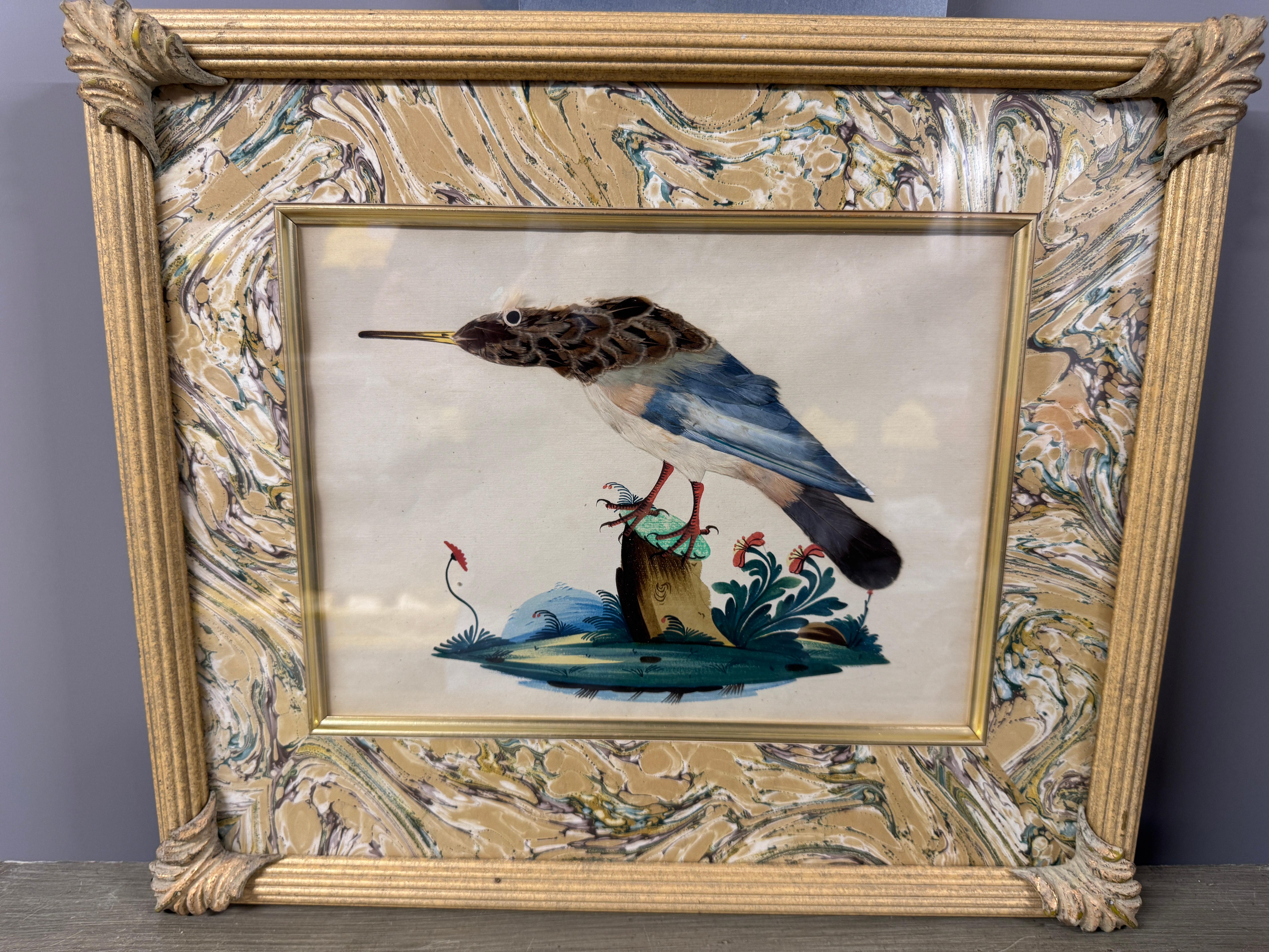 Satz von 7 antiken Aquarell & Feder Vogel Bilder im Angebot 7