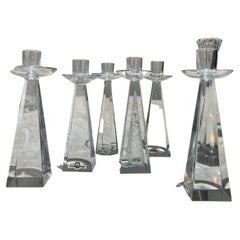 Ensemble de 7 chandeliers en verre Asta Stomberg datant d'environ 1930 et 1940, Suède 