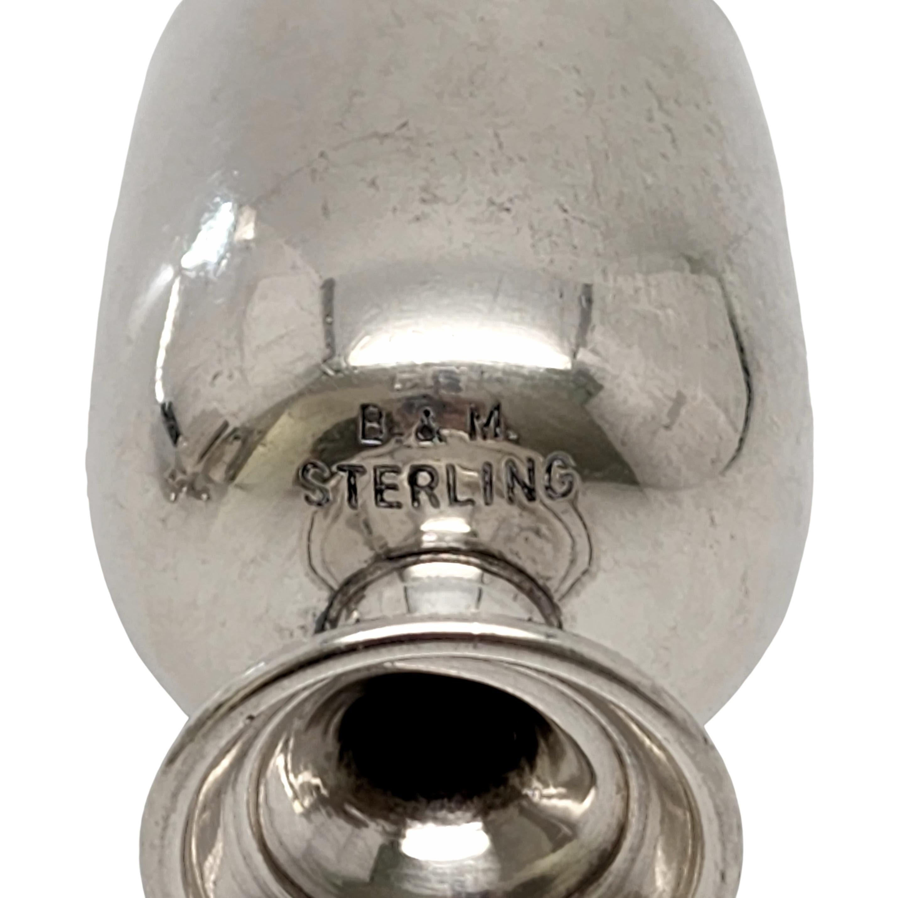 Women's or Men's Set of 7 Baldwin & Miller Sterling Silver Cordial Shot Cup Goblets For Sale
