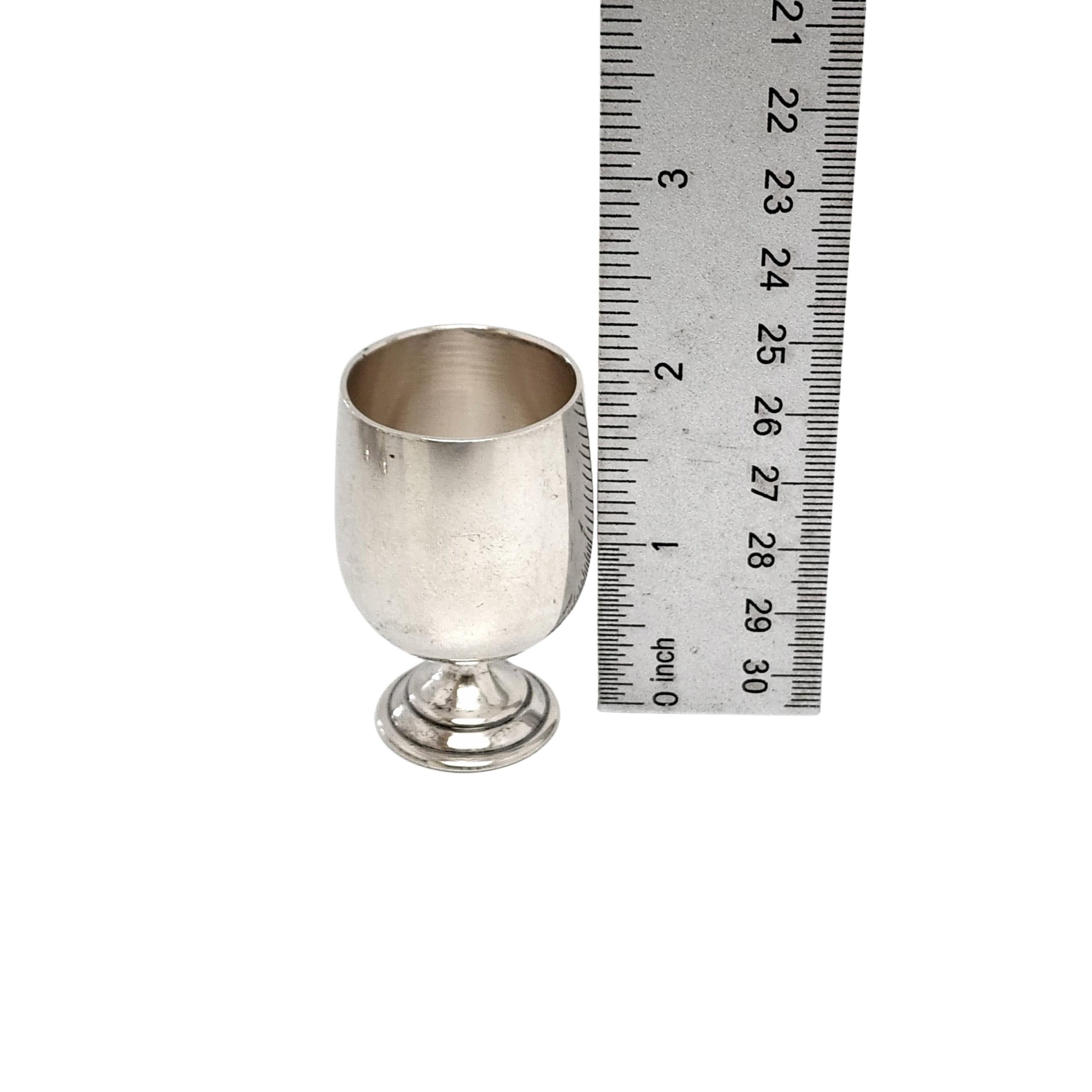 Set of 7 Baldwin & Miller Sterling Silver Cordial Shot Cup Goblets For Sale 1