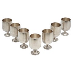 Set of 7 Baldwin & Miller Sterling Silver Cordial Shot Cup Goblets
