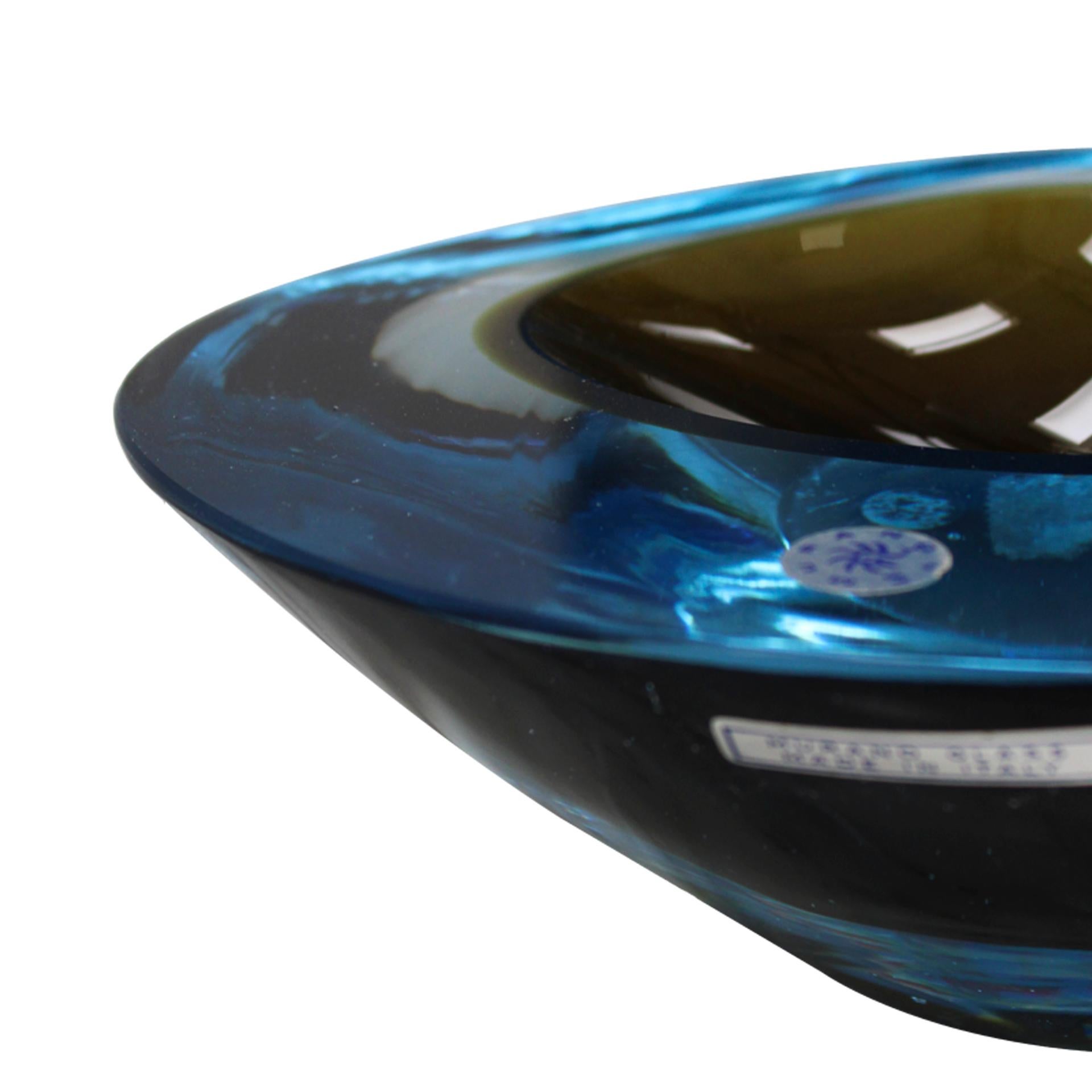 Set di 7 vasi in vetro di Murano blu Italia anni '70 soffiati a mano design italiano In condizioni buone in vendita a Madrid, ES