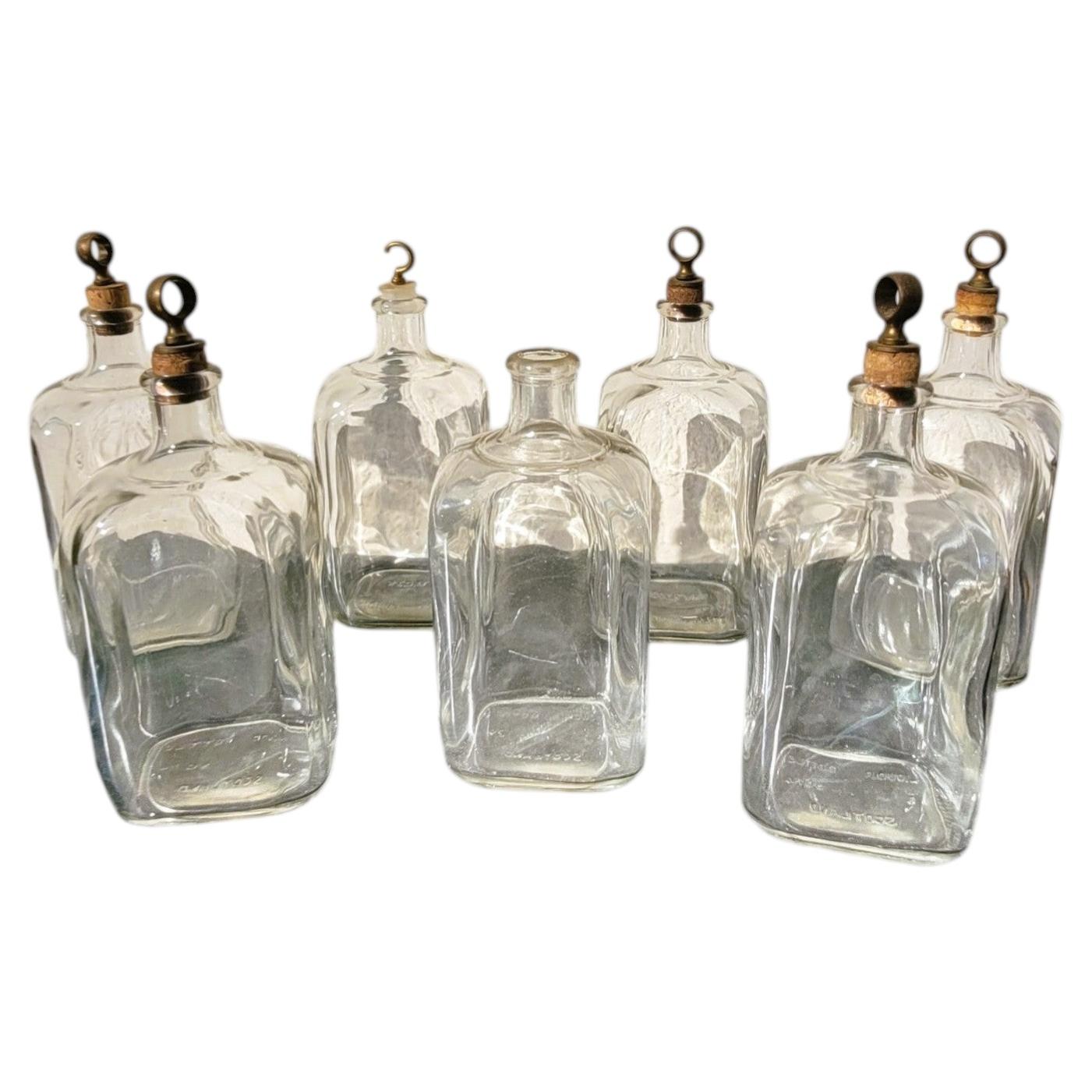 Set di 7 bottiglie per liquore o whisky, Scozia, fine XIX inizio XX secolo