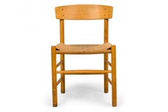 Set of 7 Børge Mogensen for FDB Møbler Danish  Oak and Papercord Side Chair